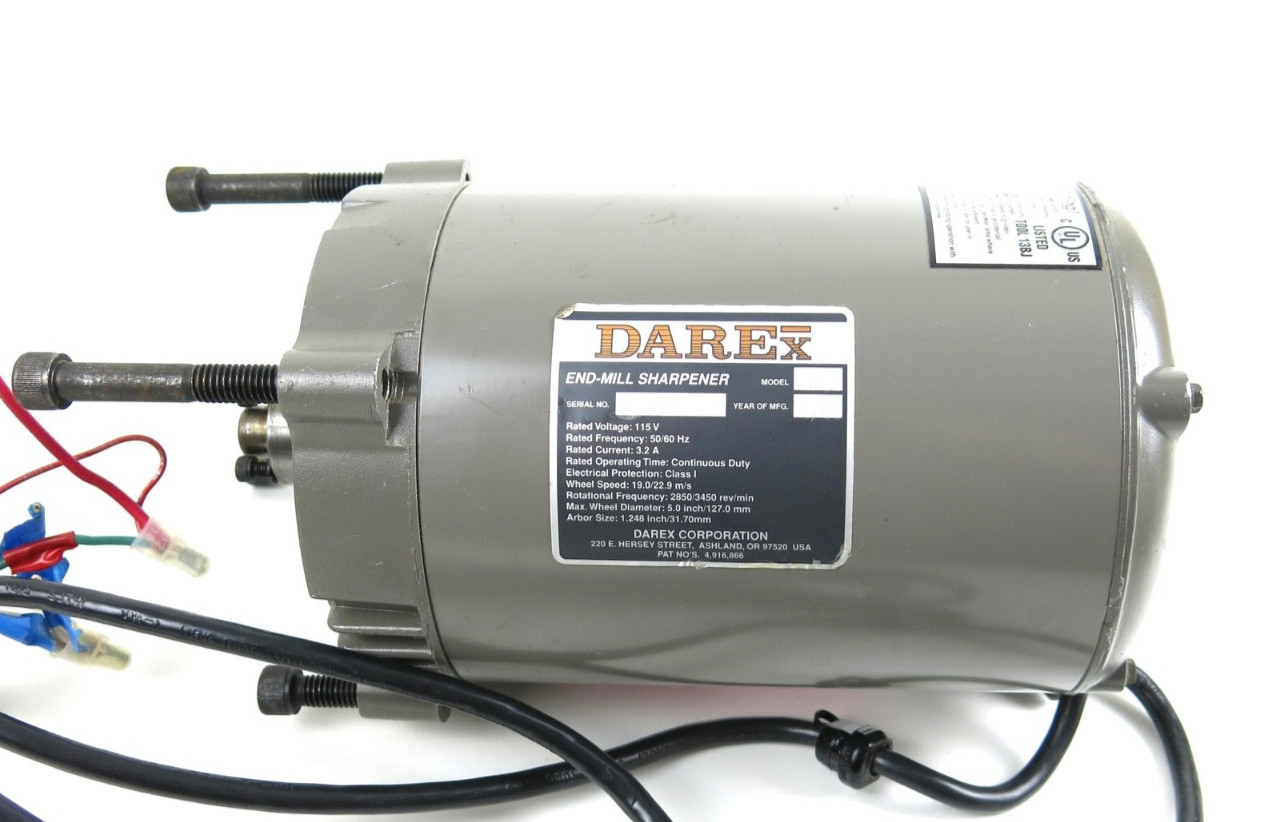 Darex E-90 End Mill Sharpener Motor, Switch & Wiring Assy