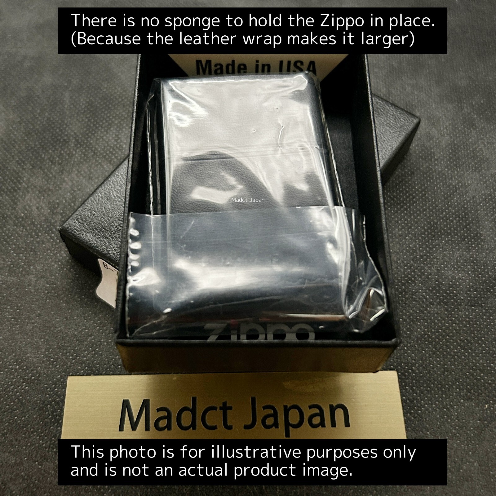 Zippo Lighter Leather Wrapped Red Leaf Laurel Embossed Logo Regular Case Japan