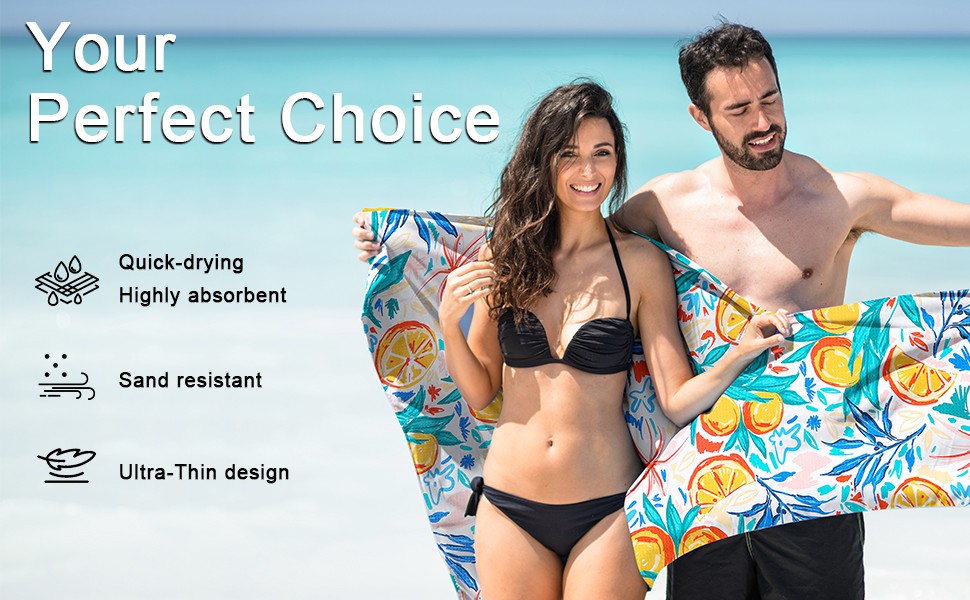 Microfiber Waffle Beach Towels,Ultra Soft and Sand Beach Essentials,High