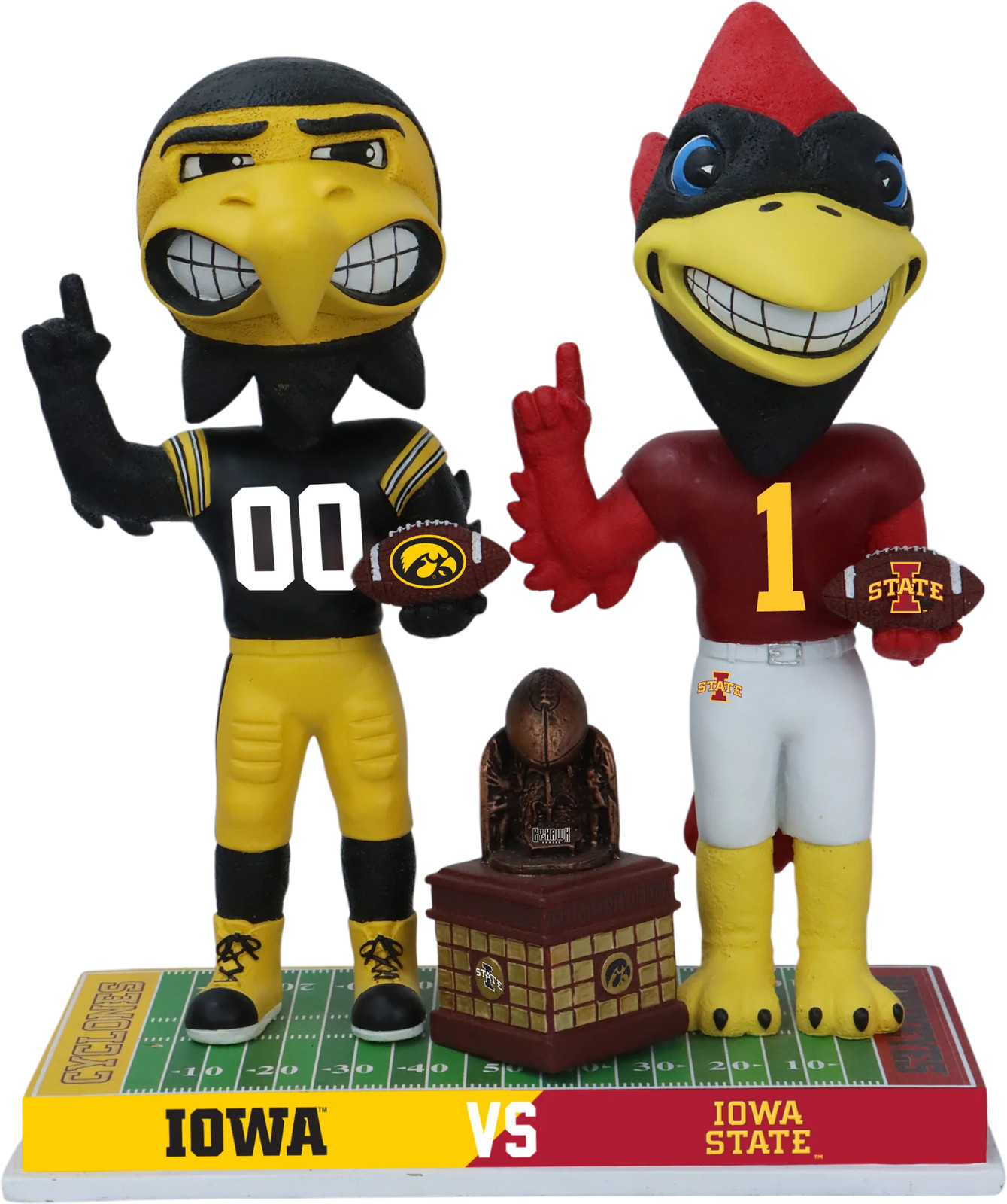 Iowa Hawkeyes vs. Iowa State Cyclones Football Rivalry Bobblehead NCAA College