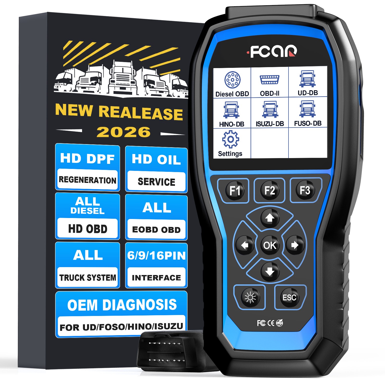 FCAR F506 Pro Heavy Duty Truck Full System Scanner Diesel DPF Diagnostic Tool