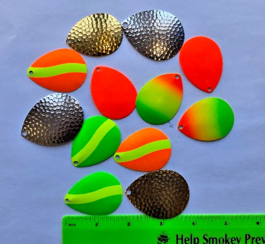 12 - XL Colorado Spinner Blades Size #7 & #8  Assorted- Free Ship!