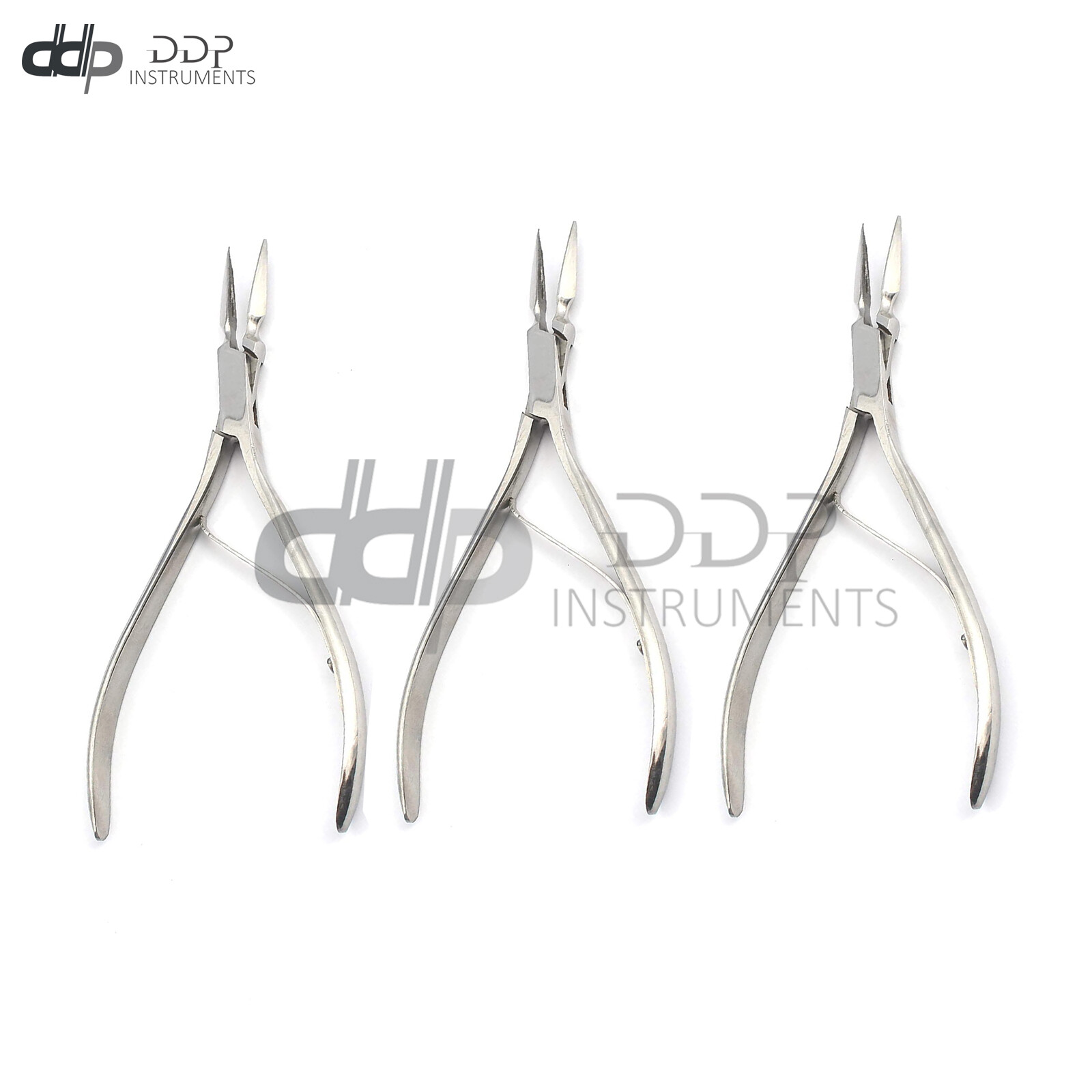 Lot Of 3 Pcs Virtus Splinter Forceps straight 6" Serrated Spring Handle Surgical