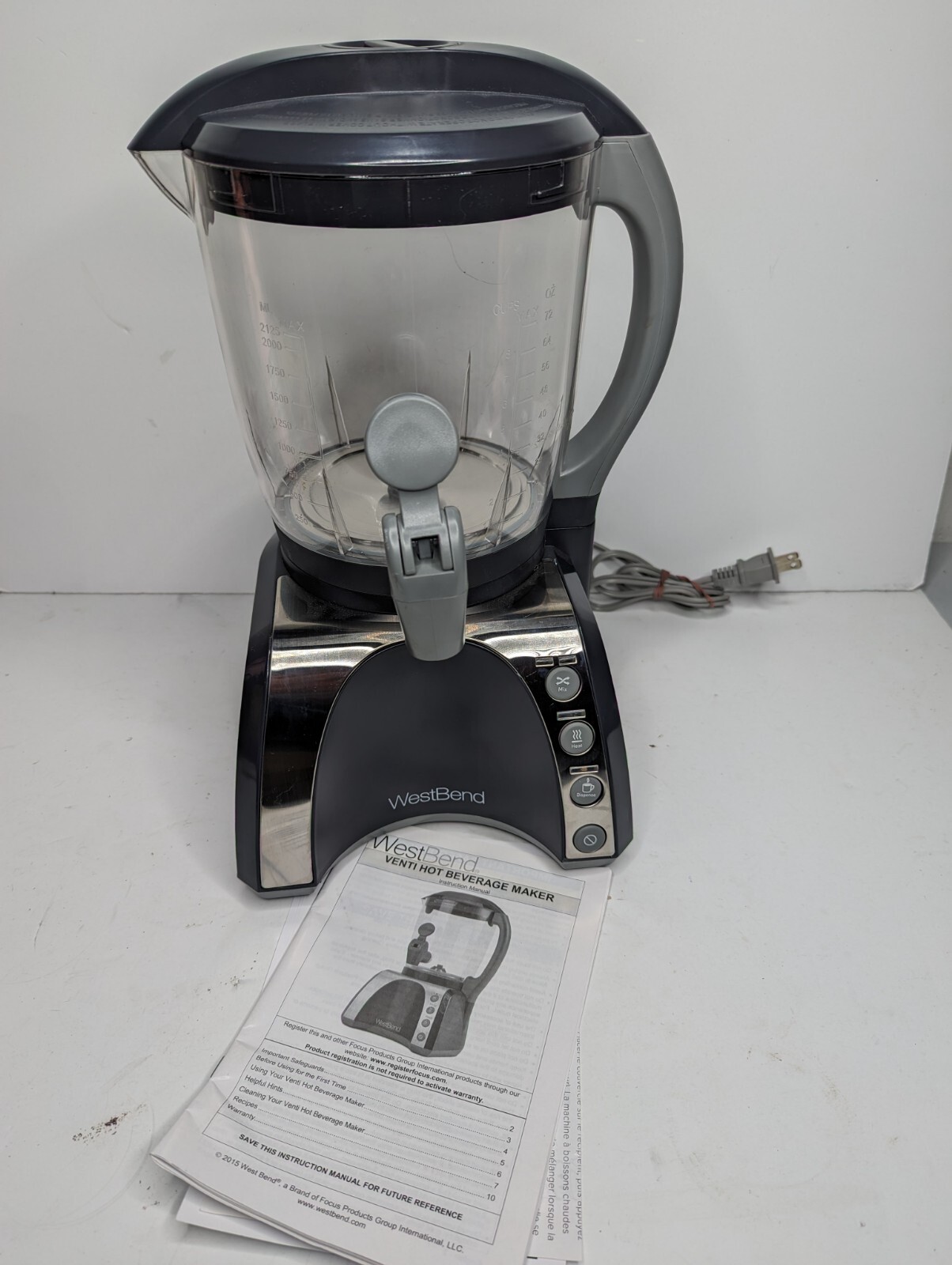 West Bend Venti Hot Beverage Maker Mixer CL401V Hot Cocoa