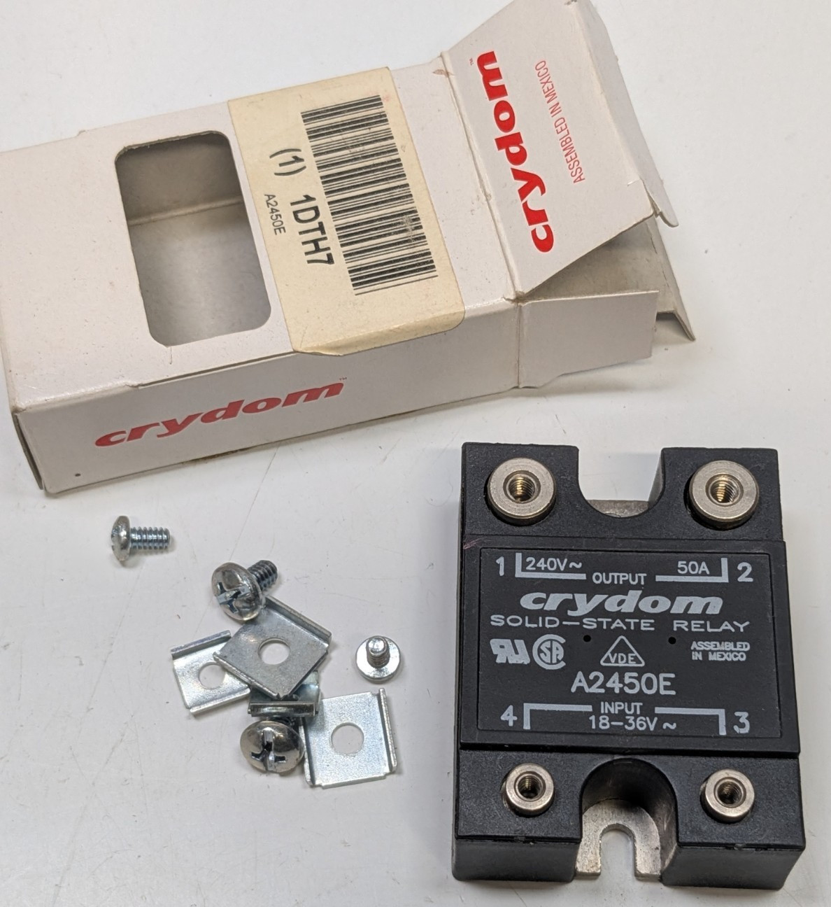 NEW Crydom A2450E Solid State Relay  -  18-36VAC Input  - 50A 240 V Output