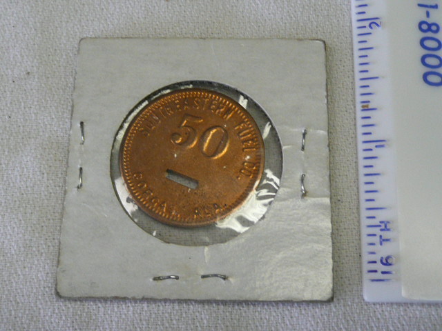 MINT 50 CENT SOUTHEASTERN FUEL CLACKER GORGAS,AL