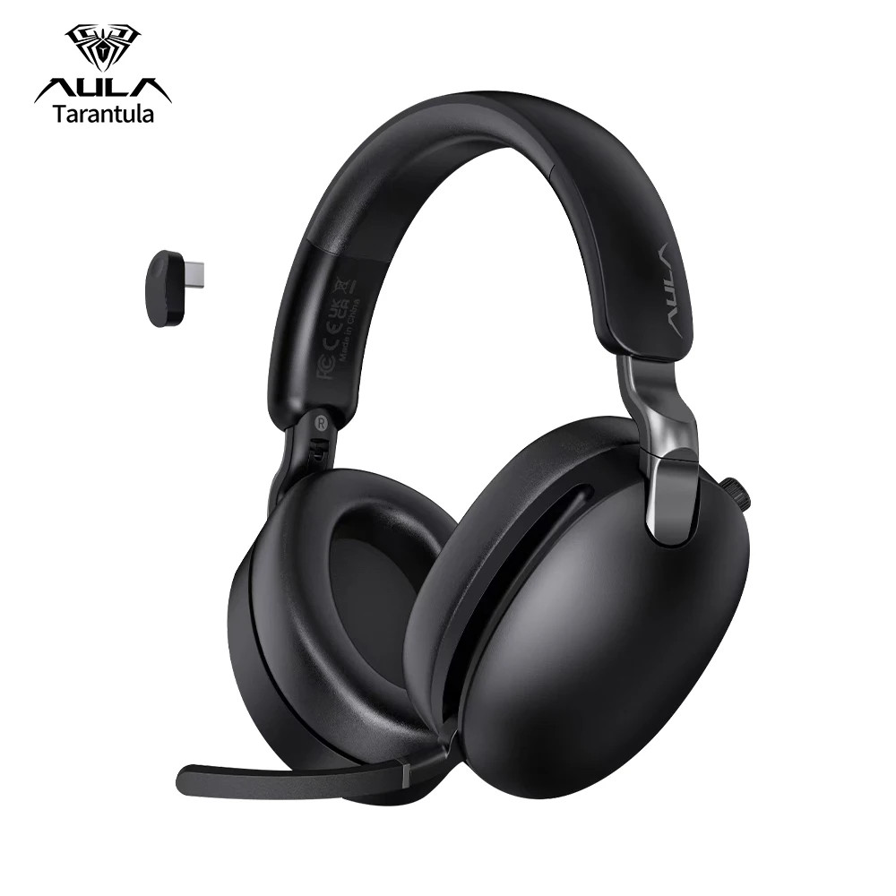 AULA A500 Esports Tri-Mode Headset Noise Cancelling Microphone 2.4G BT Wired