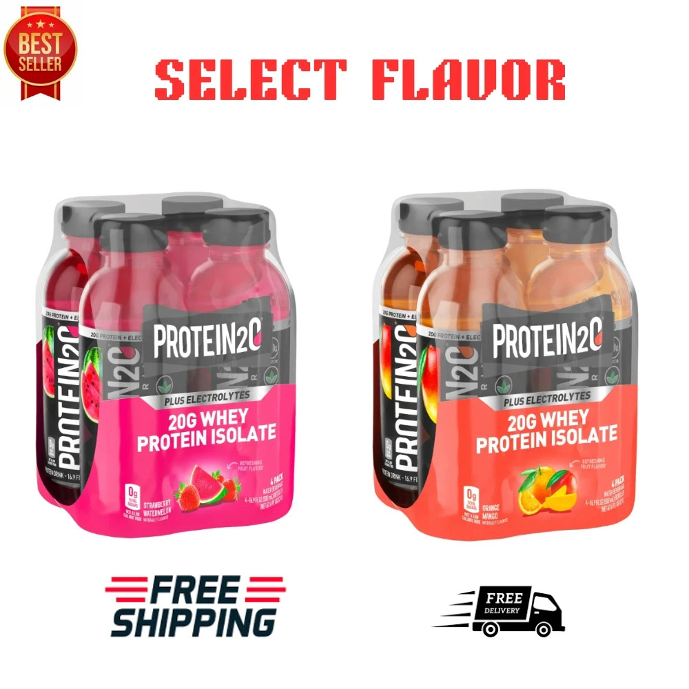 Protein2o 20g Whey Protein Infused Water Plus Electrolytes, 16.9 FL Oz PACK of 4
