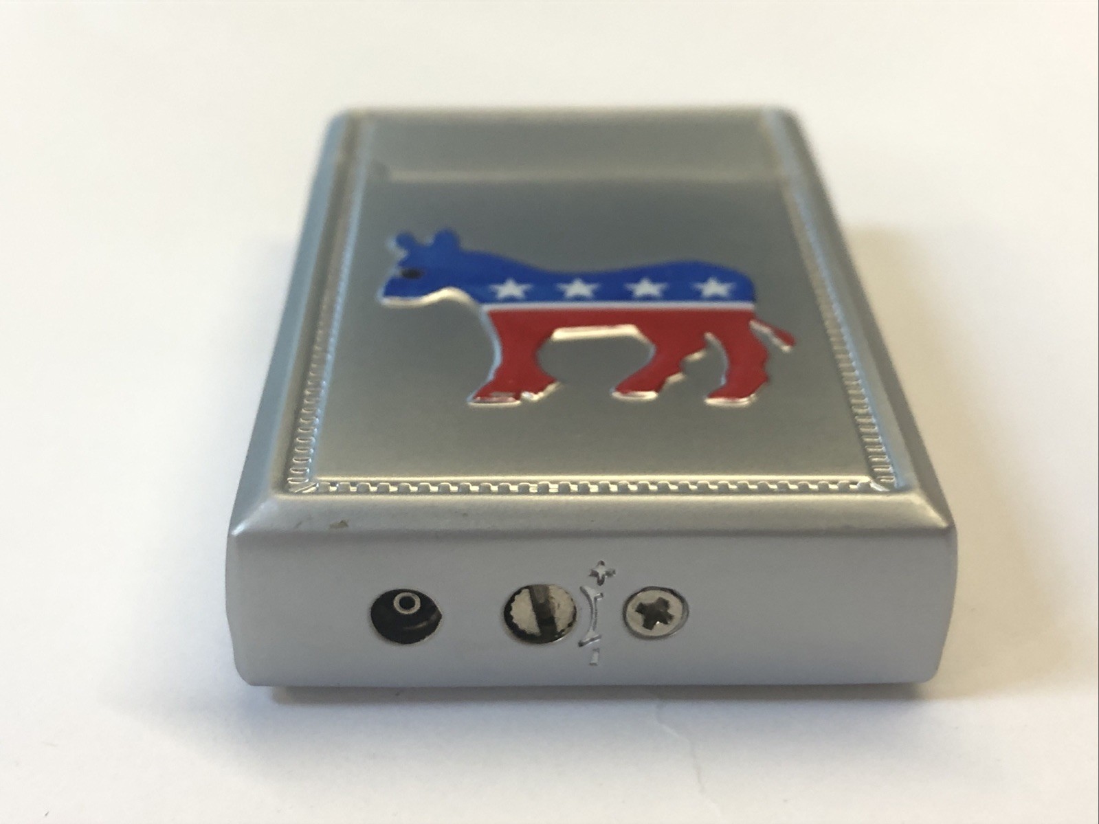 August 2004 Democrat Donkey Lighter Silver-Tone