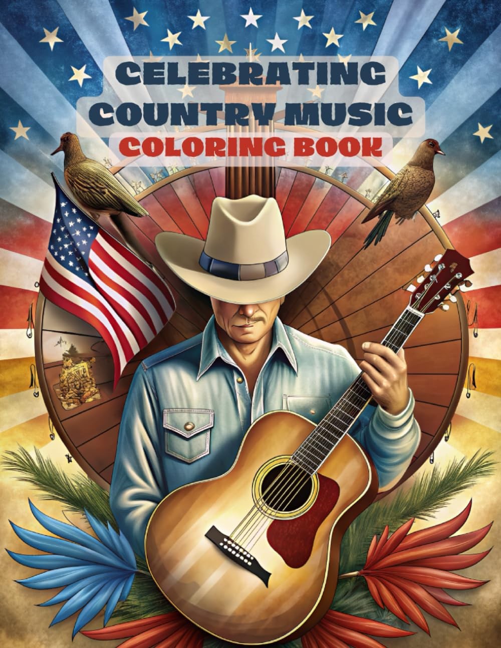 Celebrating country music Coloring Book: Country Music Singers Coloring Book for