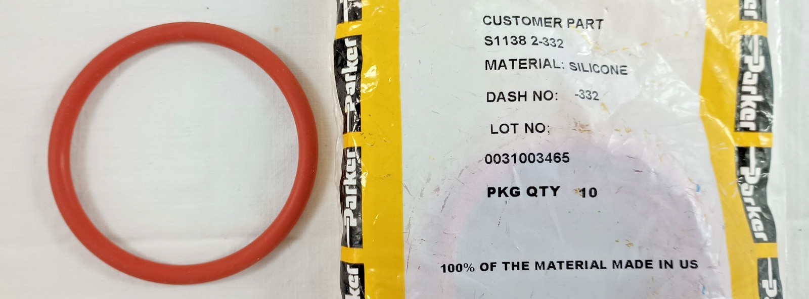 10 Parker S1138-70 2-332 Silicone O-Rings FDA USP Class VI New Sealed Lot of 10