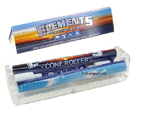 New! Elements 110mm CONE Roller Rolling Machine + PACK of KING SIZE SLIM Papers
