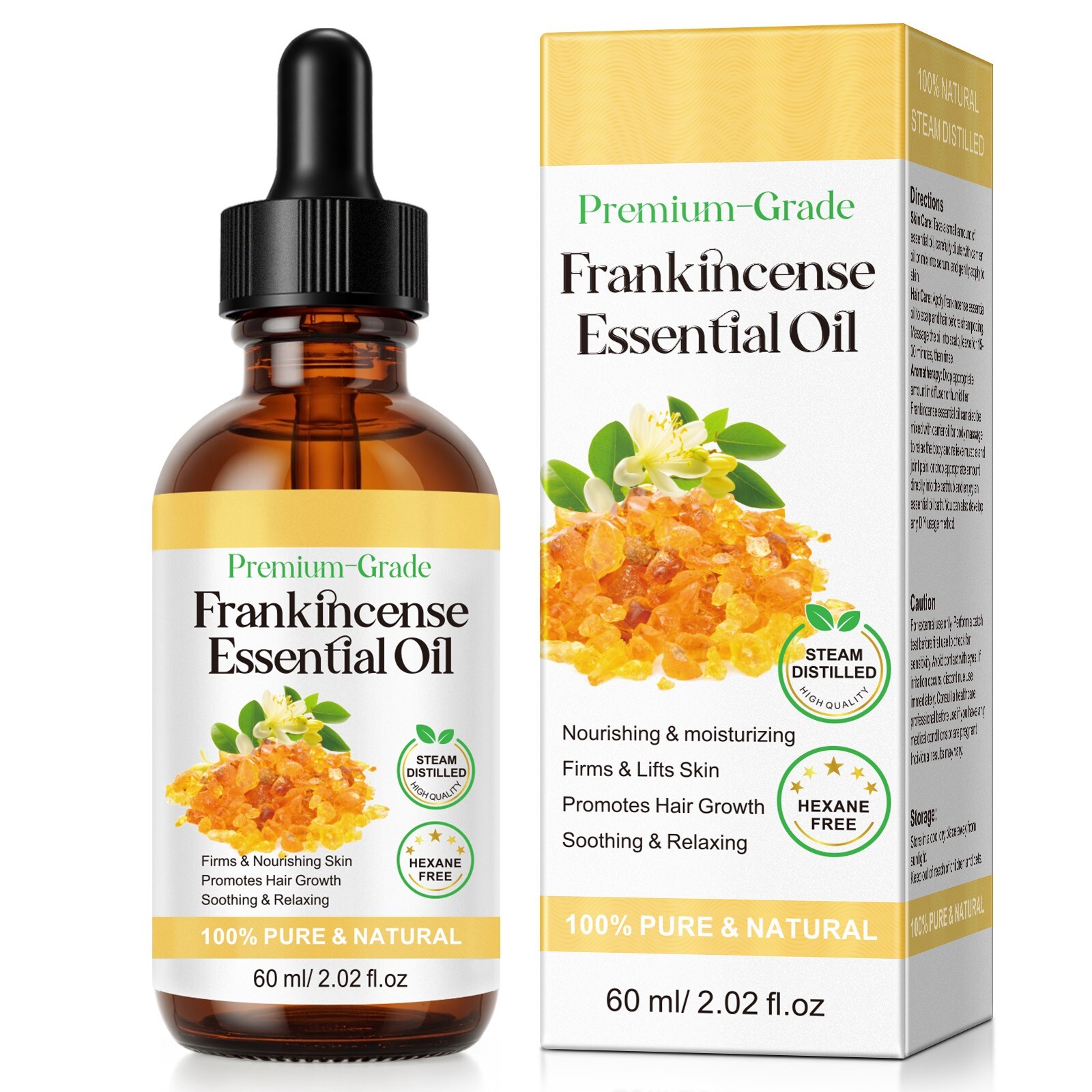 Frankincense Essential Oil, 100% Pure & Natural, for Firm and Lift skin