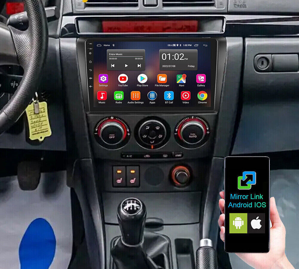 For Mazda 3 2004-2009 Apple Carplay Android 12 Car Radio Stereo GPS Navi 2+32GB