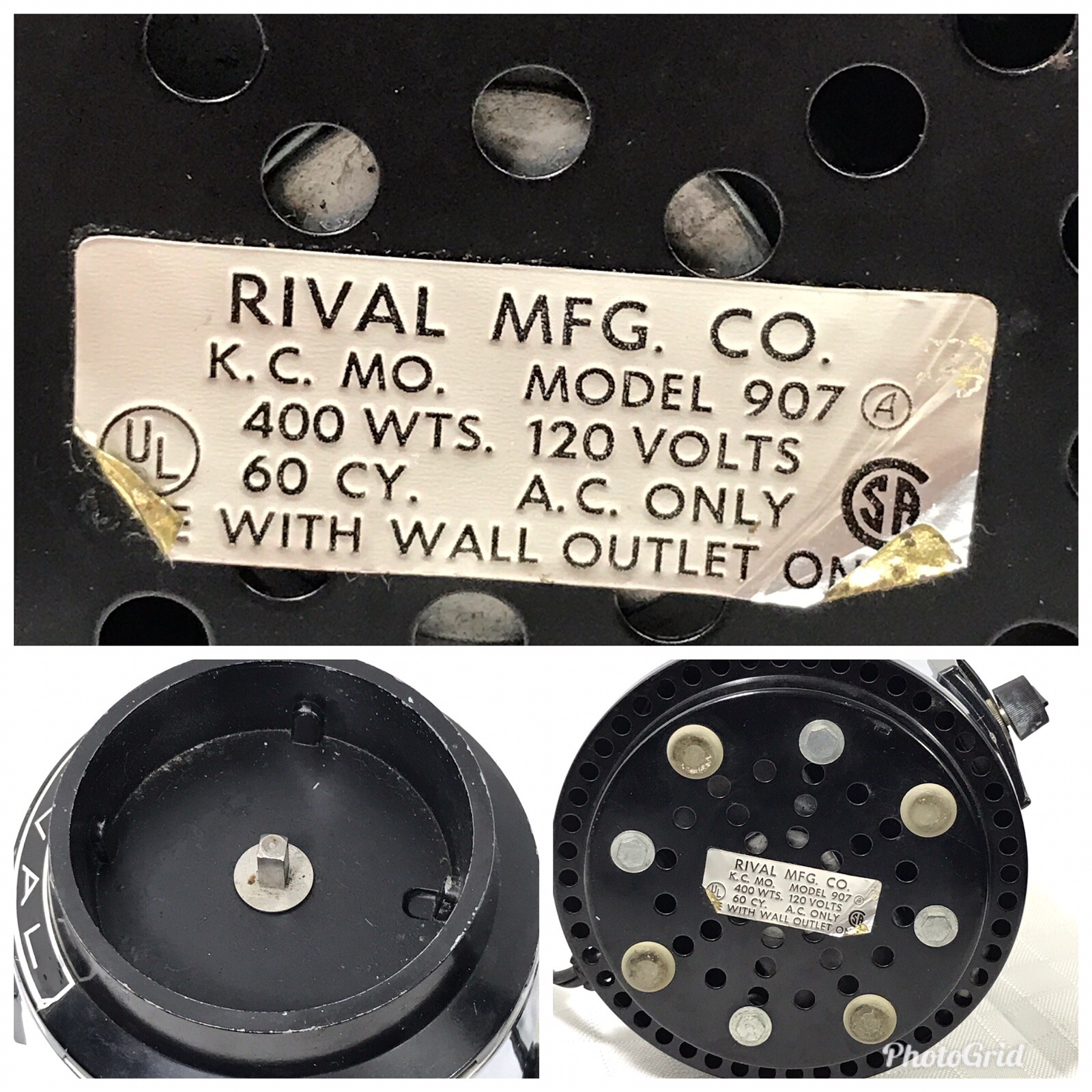 Rival 2 Speed Blender Model 907 Vintage