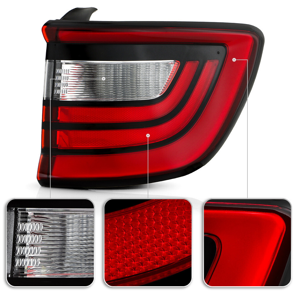 For 2014-2025 Dodge Durango Full LED Tail Light Brake Lamp Outer Passenger side