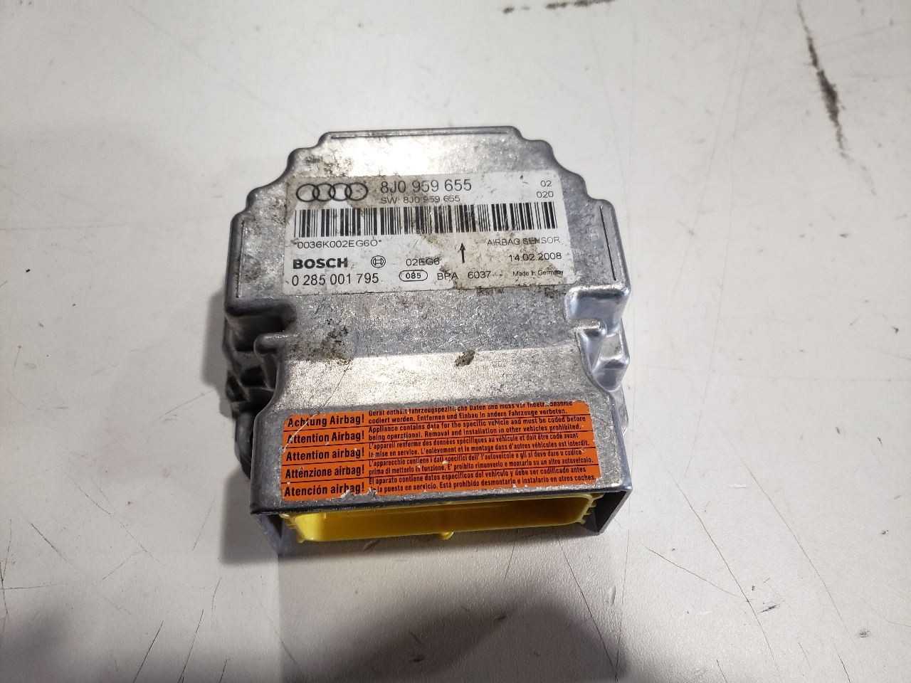 SRS Safety Control Module - 2008 Audi TT 03/08 Coupe - OEM 8J0959655