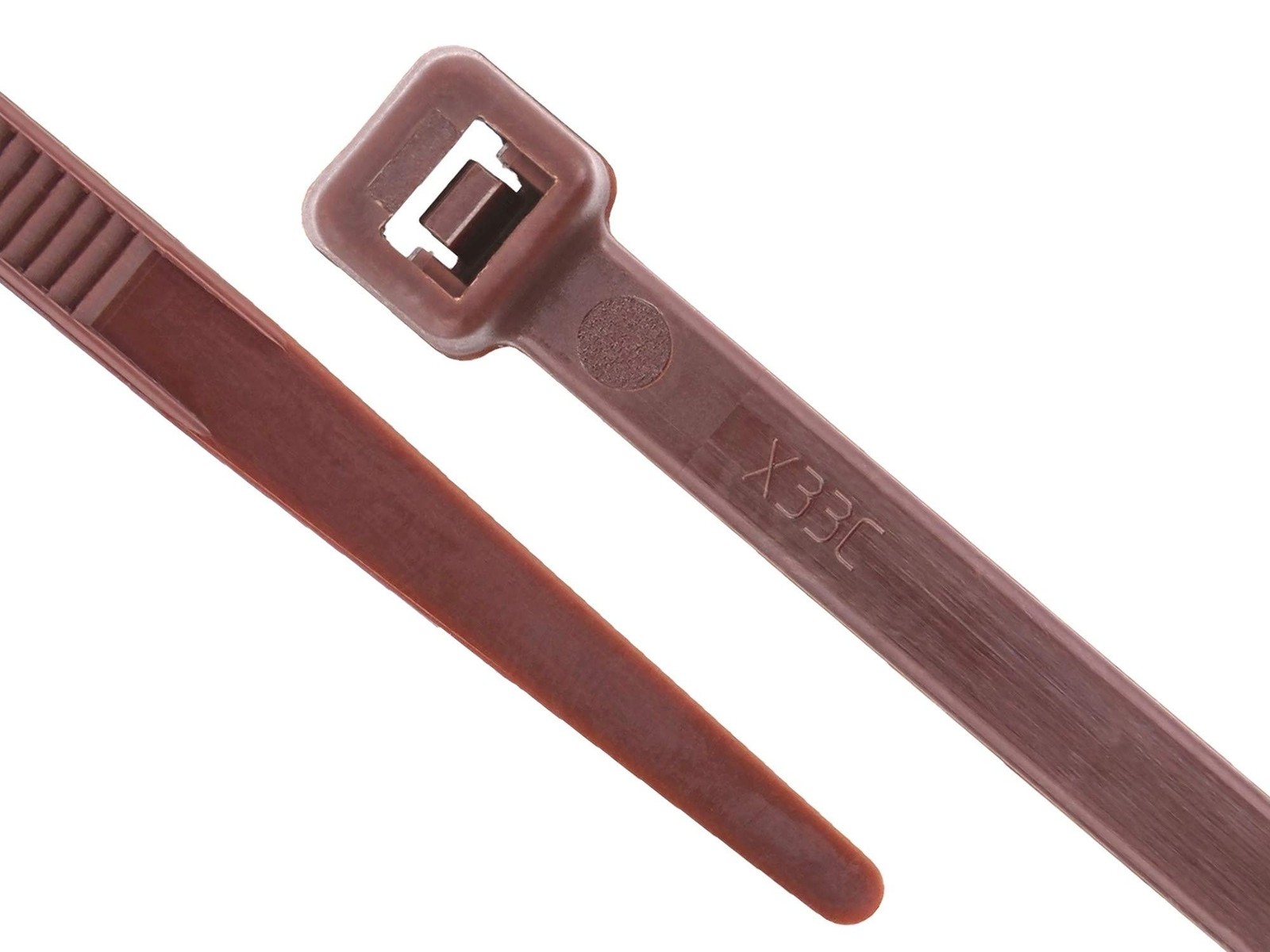 Secure 8 Inch Brown 50 lb Standard Nylon Cable Tie - 100 Pack
