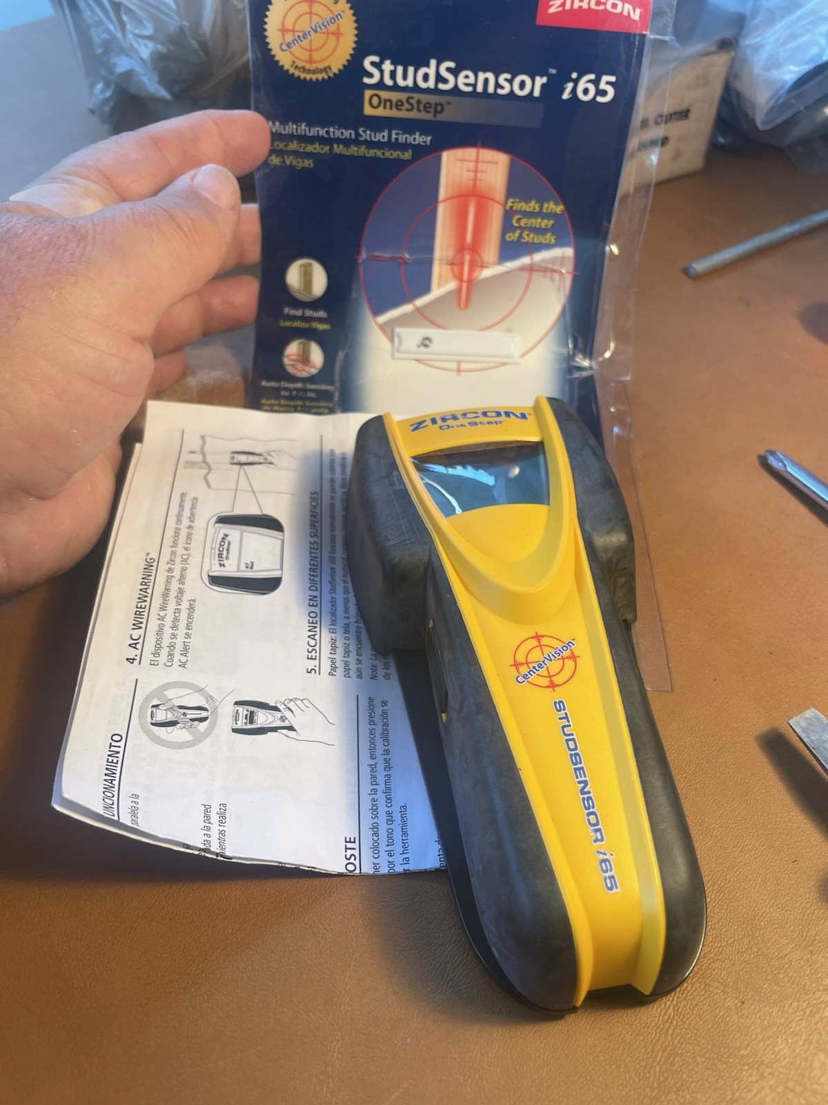 Zircon StudSensor i65 OneStep Center Finding Stud Finder, Tested & Works