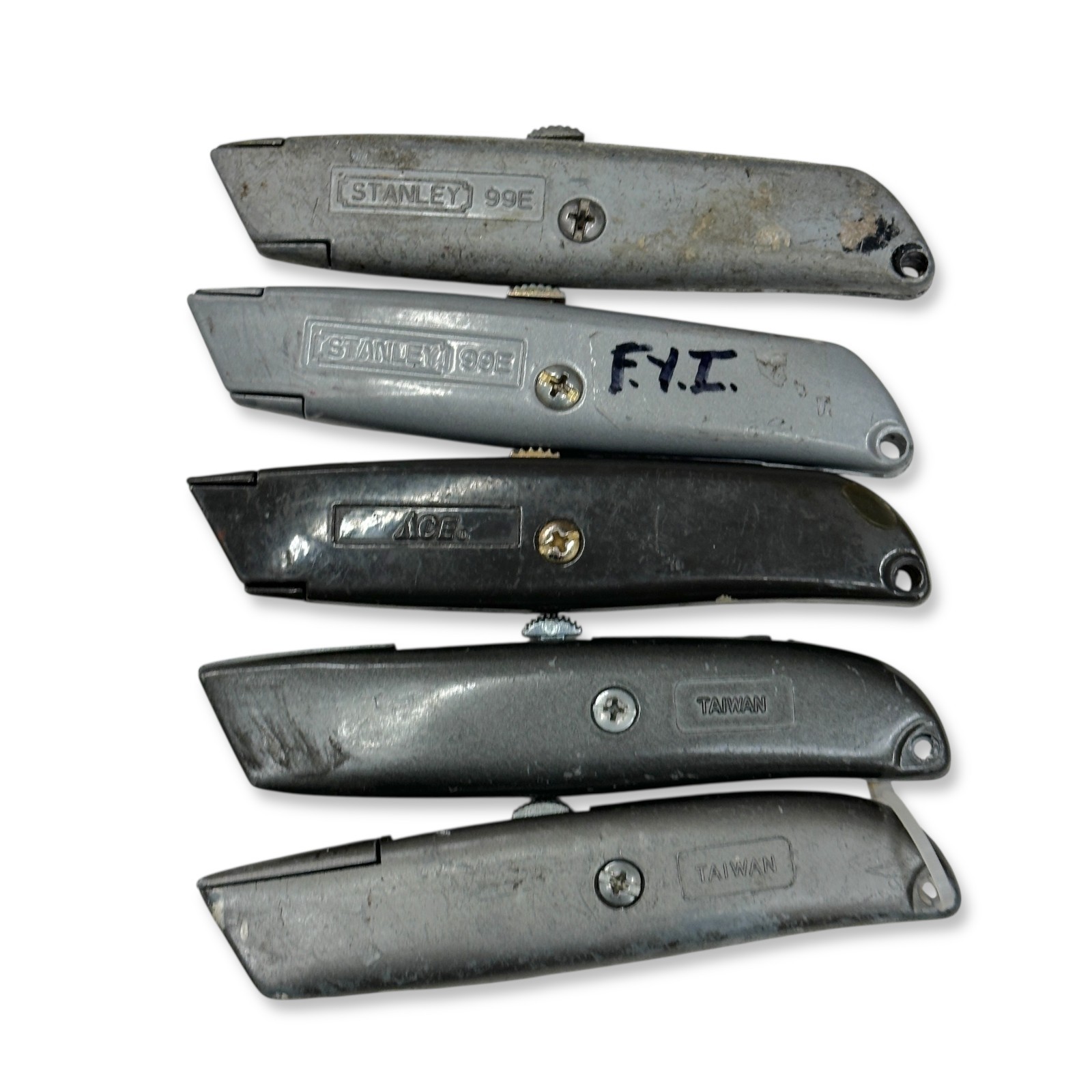 Stanley 99E Classic & Ace, Unbranded Retractable Utility Knife Set, 5 Pcs