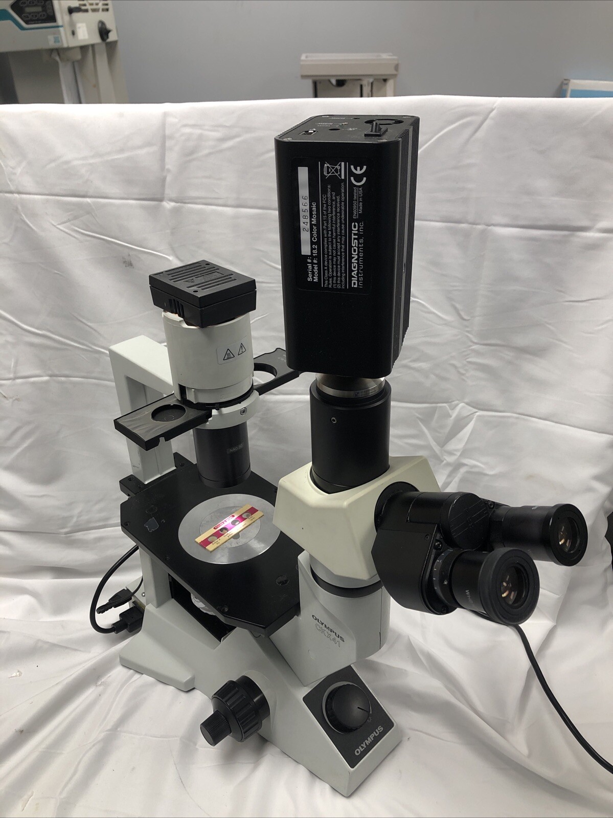 Olympus CKX41 Inverted Microscope with Phase Contrast 4 objective 4,10,20,40