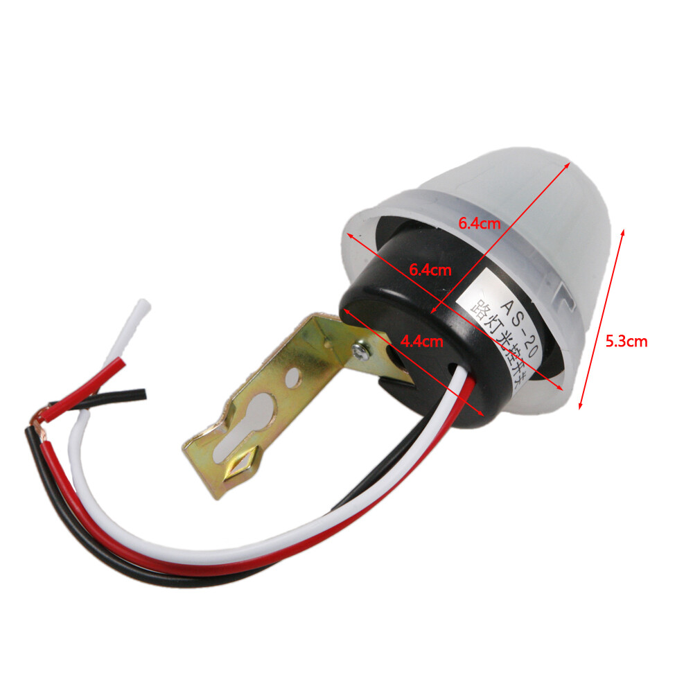 2PC AC/ DC 12V Ajustable Auto On Off Light Switch DC AC Photo Control Sensor US