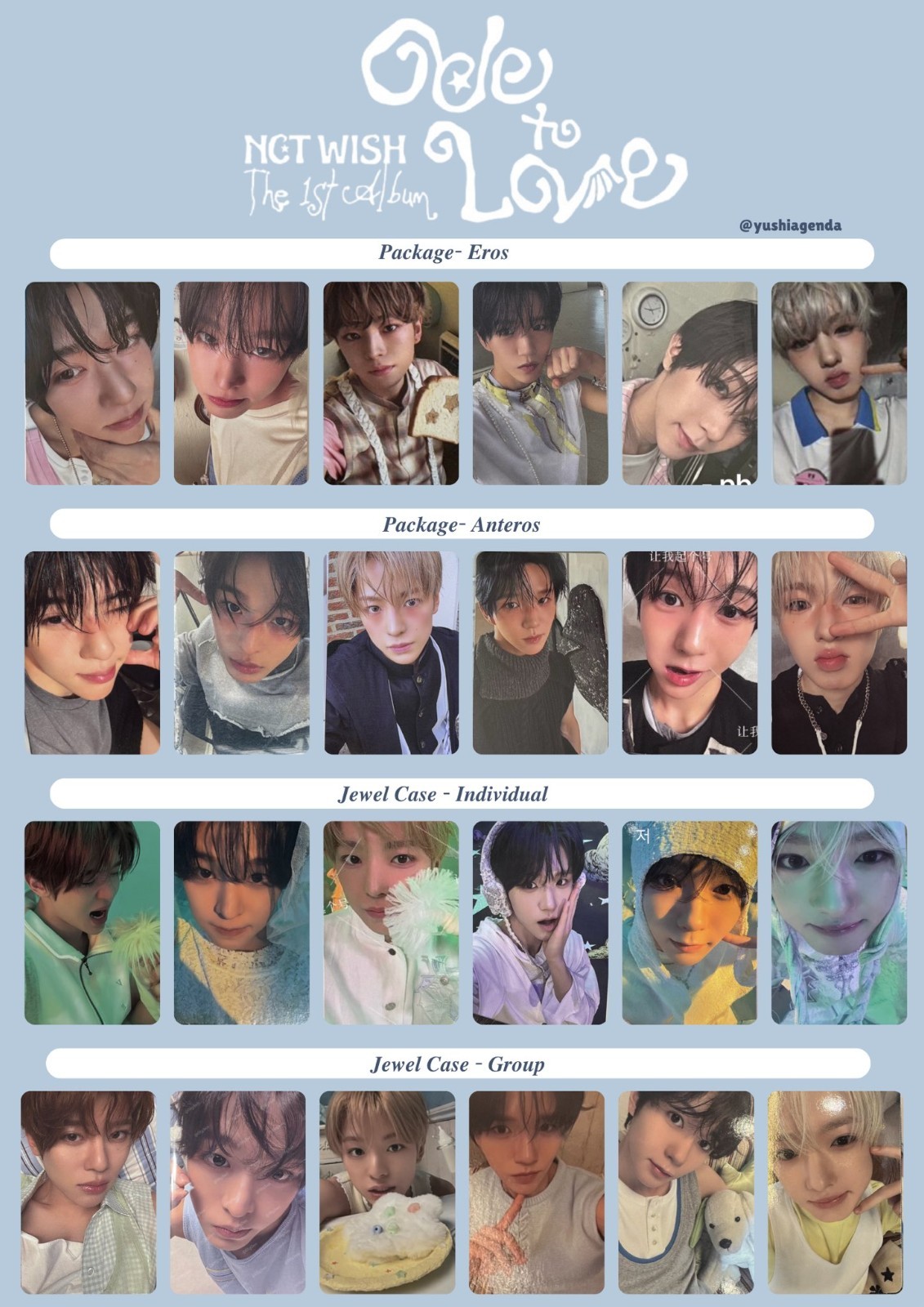 Nct Wish Photo Card 2026 Ode to Love Album PHOTOCARD ONLY PC POCA