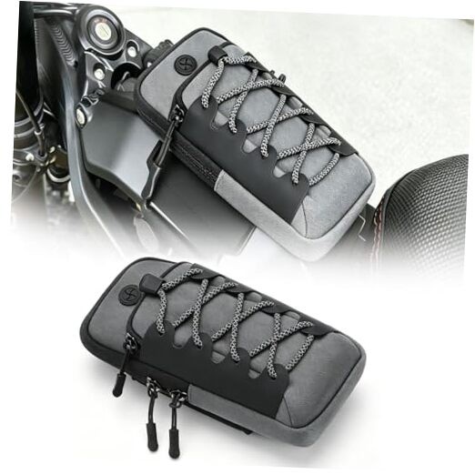 Phone Bag for Ebike, Multi-functional Motorcycle Front Frame Bag for Gray