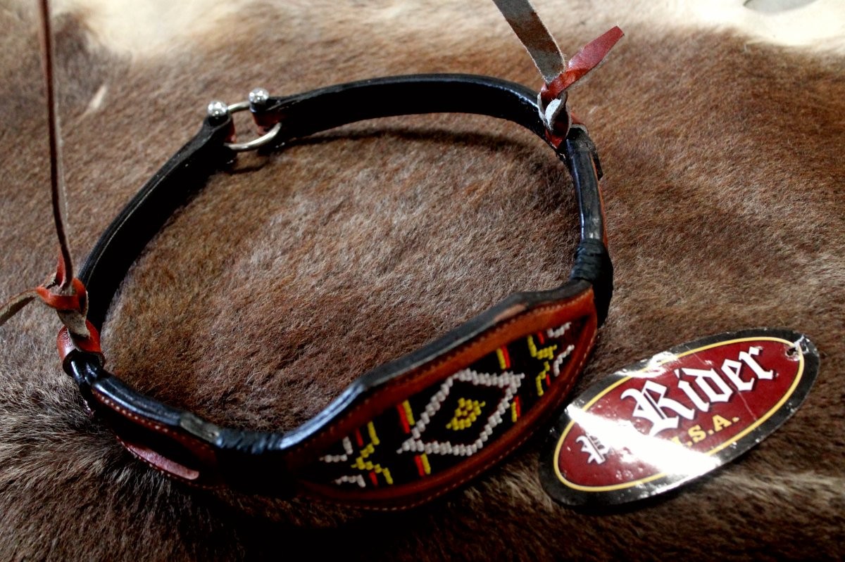 Horse Show Bridle Western Leather Barrel Racing Tack Rodeo Noseband  99114