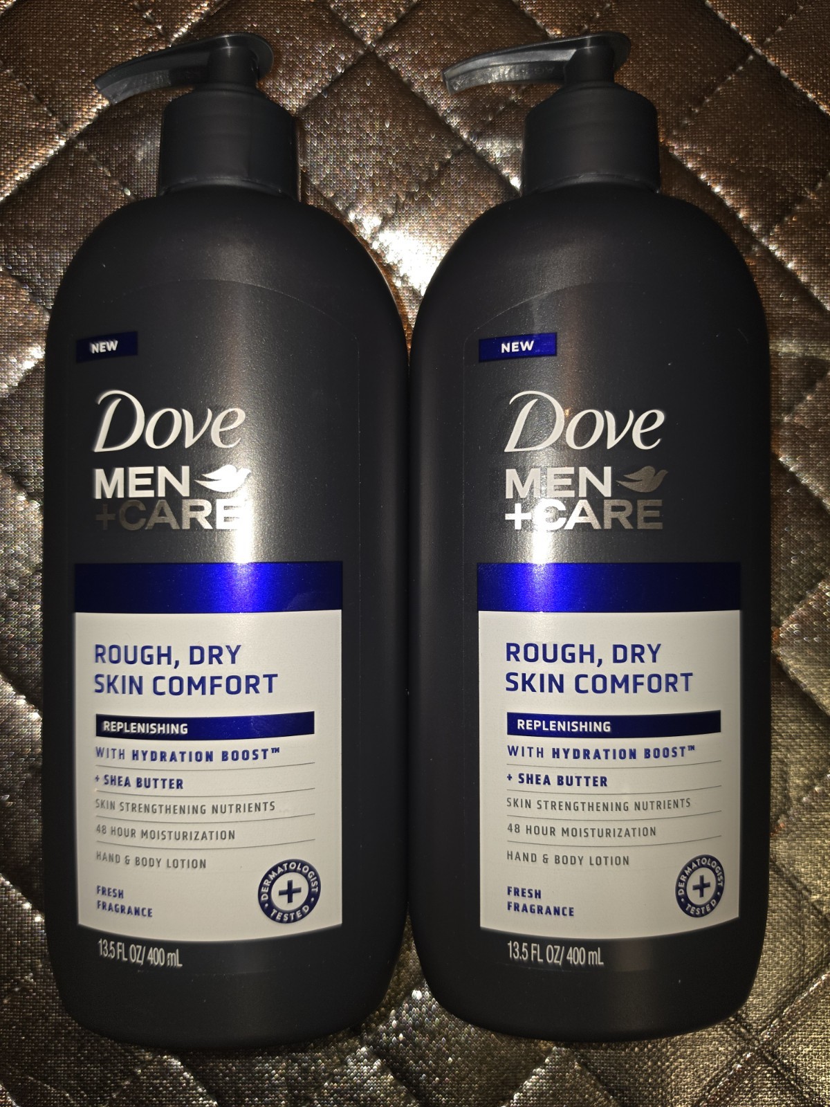Dove Men+Care Rough Dry Skin Comfort Replenishing Hand & Body Lotion Lot Of 2