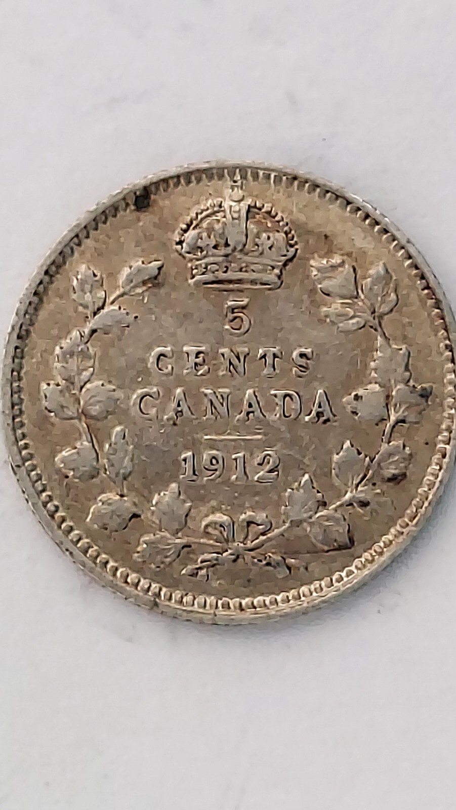 1912 Canada 5 Cent Silver, George V (#3)