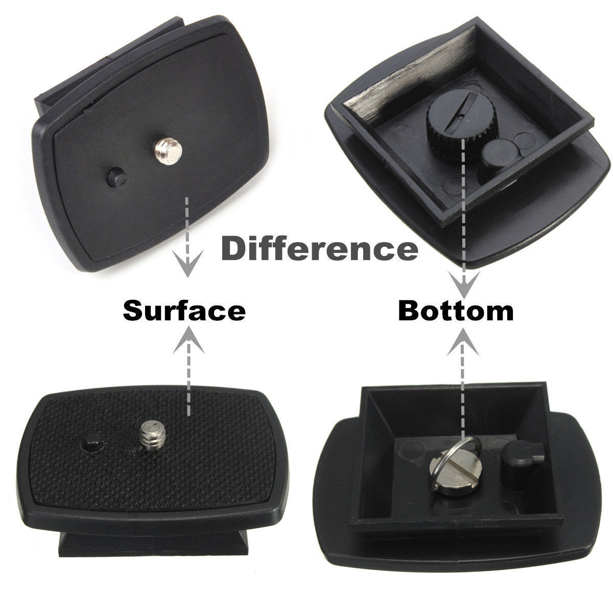 New Tripod Quick Release Plate Screw Adapter Mount Black Camera For Digital US