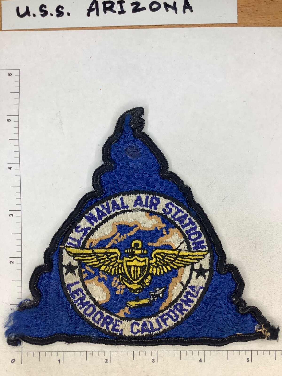 VINTAGE US NAVAL STATION LEMOORE CALIFORNIA WASHED PATCH
