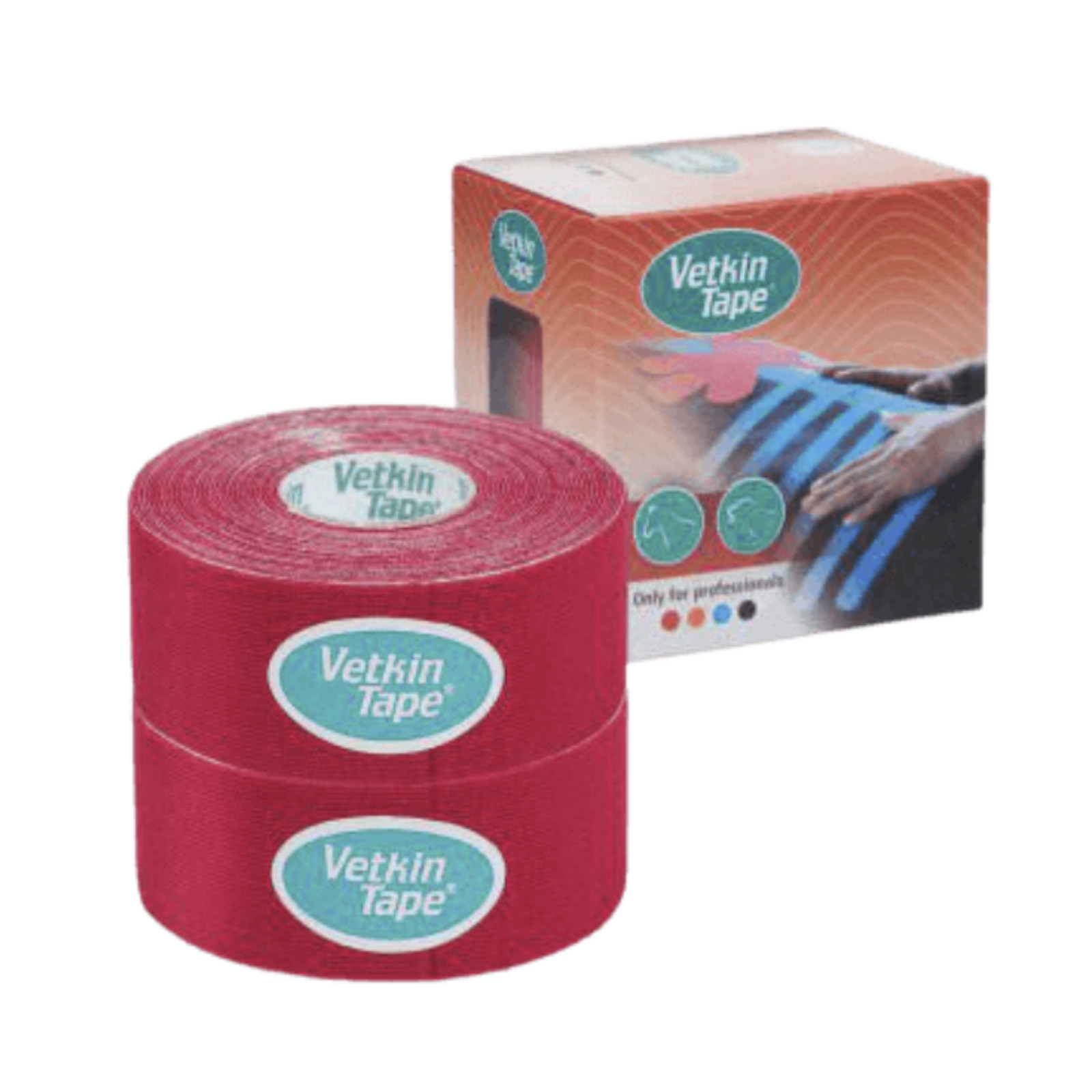 VetkinTape Equine & Canine Kinesiology Tape [Veterinary]: 1.18 in. x 16.5 ft. Re