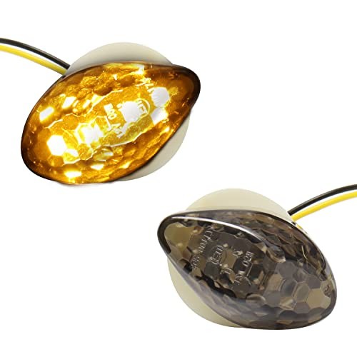 Flush Mount LED Turn Signals Motorcycle Amber Blinkers for Honda CBR600RR