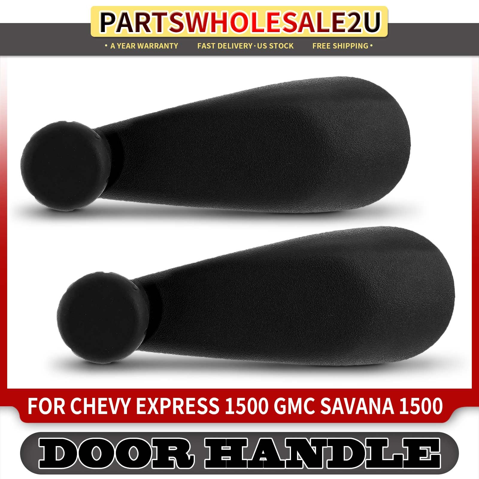 2x Manual Window Crank Handle for Chevy Express 1500 2500 3500 4500 Blazer Black
