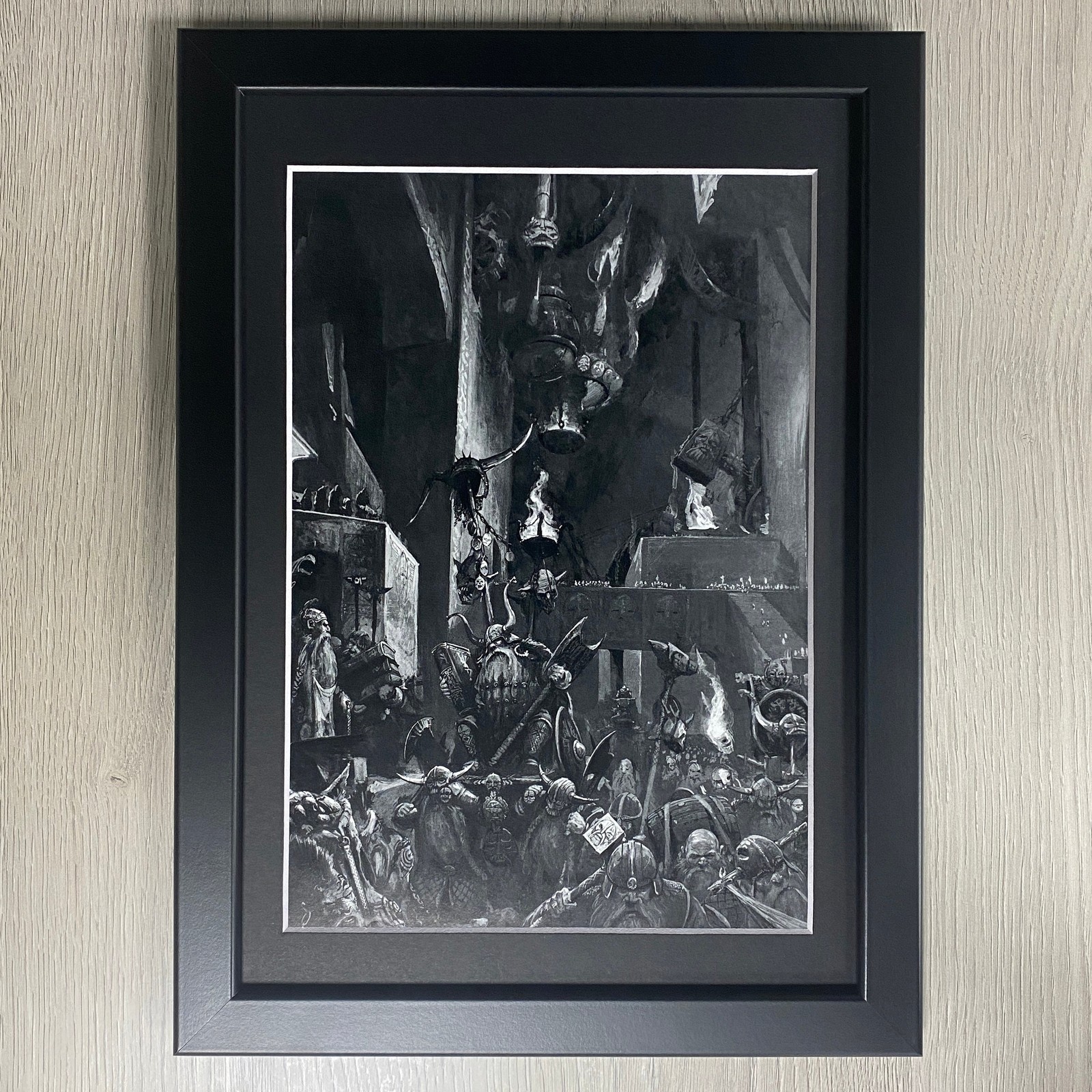 DWARFS FRAMED ART DWARVES DWARVEN WARRIORS WARHAMMER AGE OF SIGMAR OLD WORLD AOS