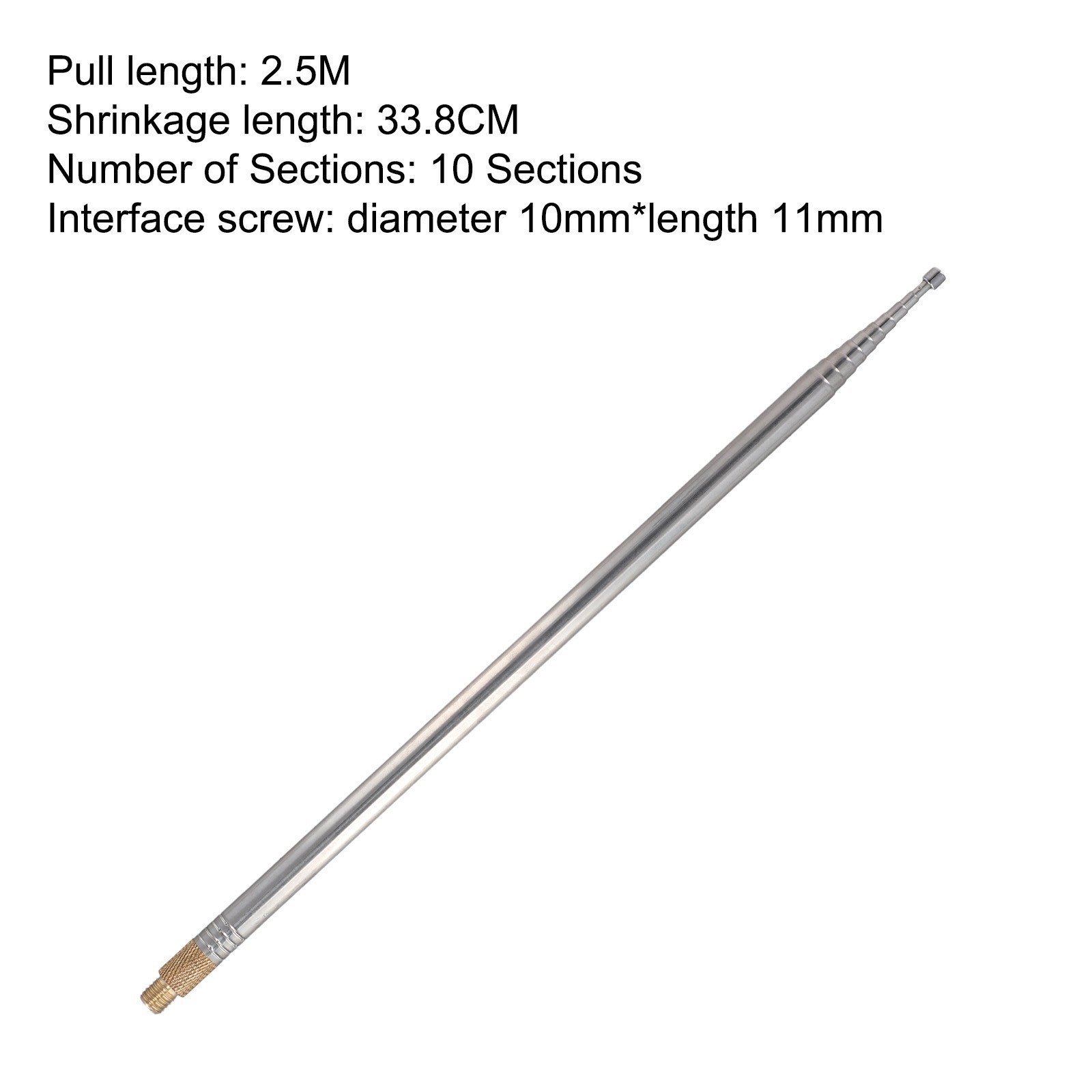 Perfect Addition to Your Shortwave Setup 304 Stainless Steel 2 5m Whip