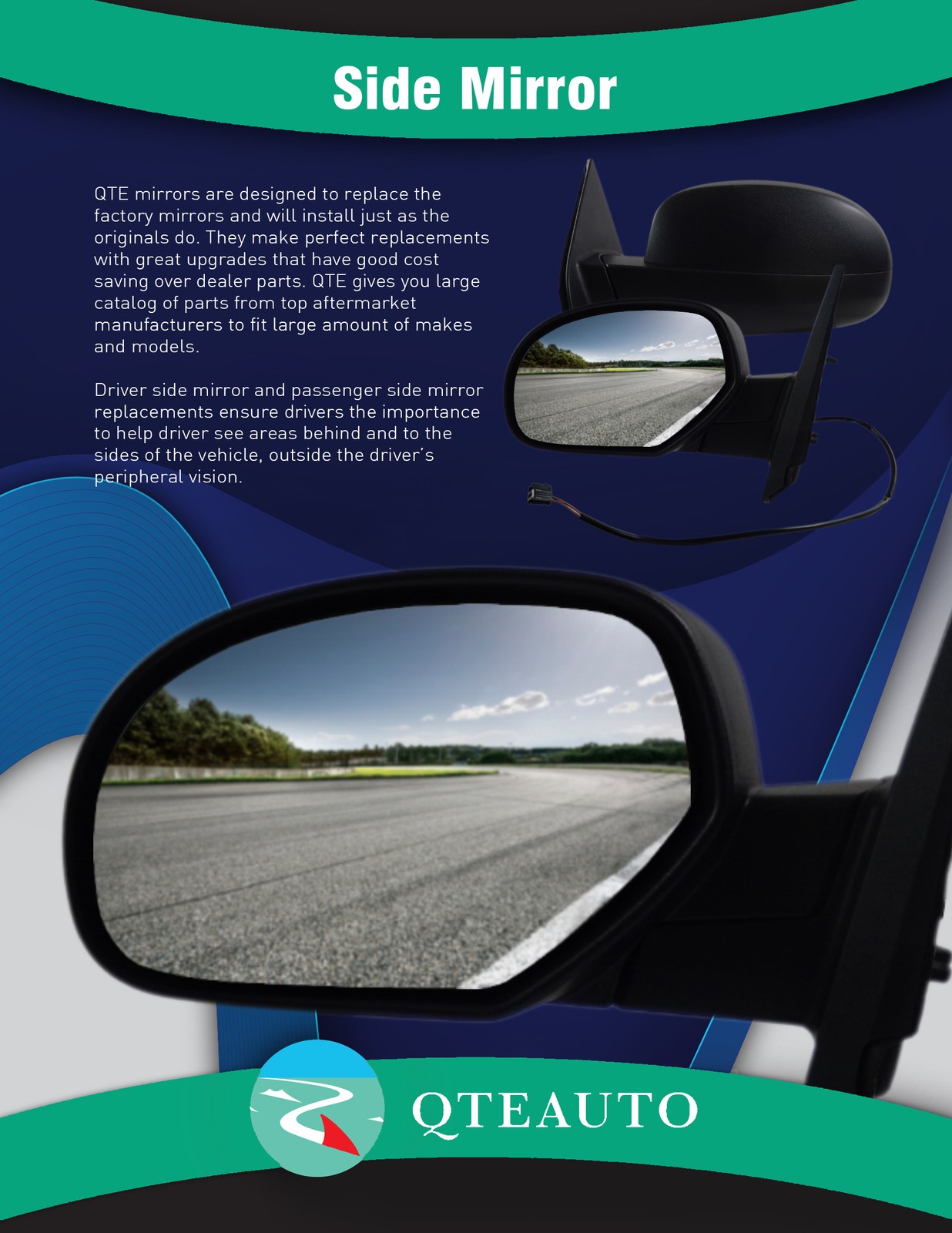 R Side Power Non-Heated Manual Folding View Mirror For 2014-2019 Toyota Corolla