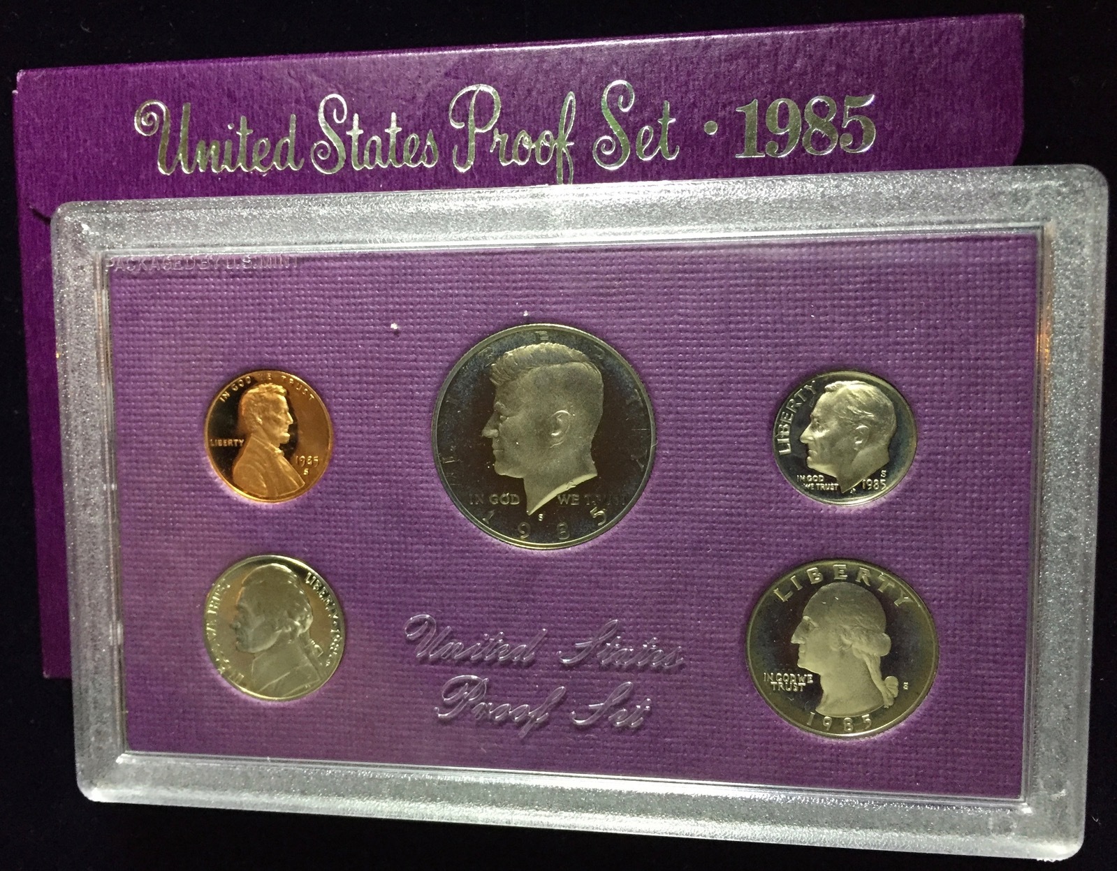 1985 US Mint Proof Set 5 Piece Clad Set