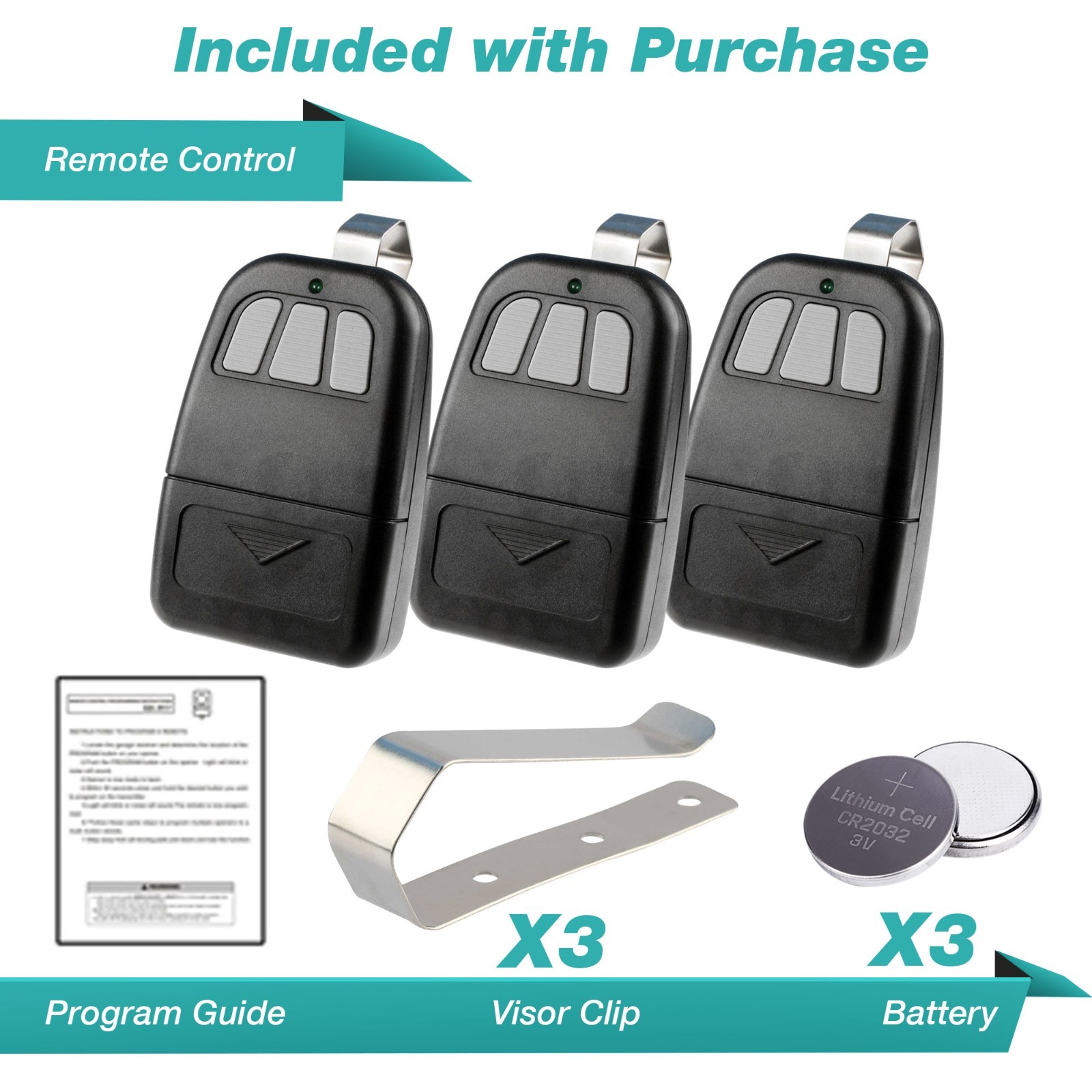 3x For Wayne Dalton Garage Door Opener Remote 309884 3910 Replaces 297132 303MHz