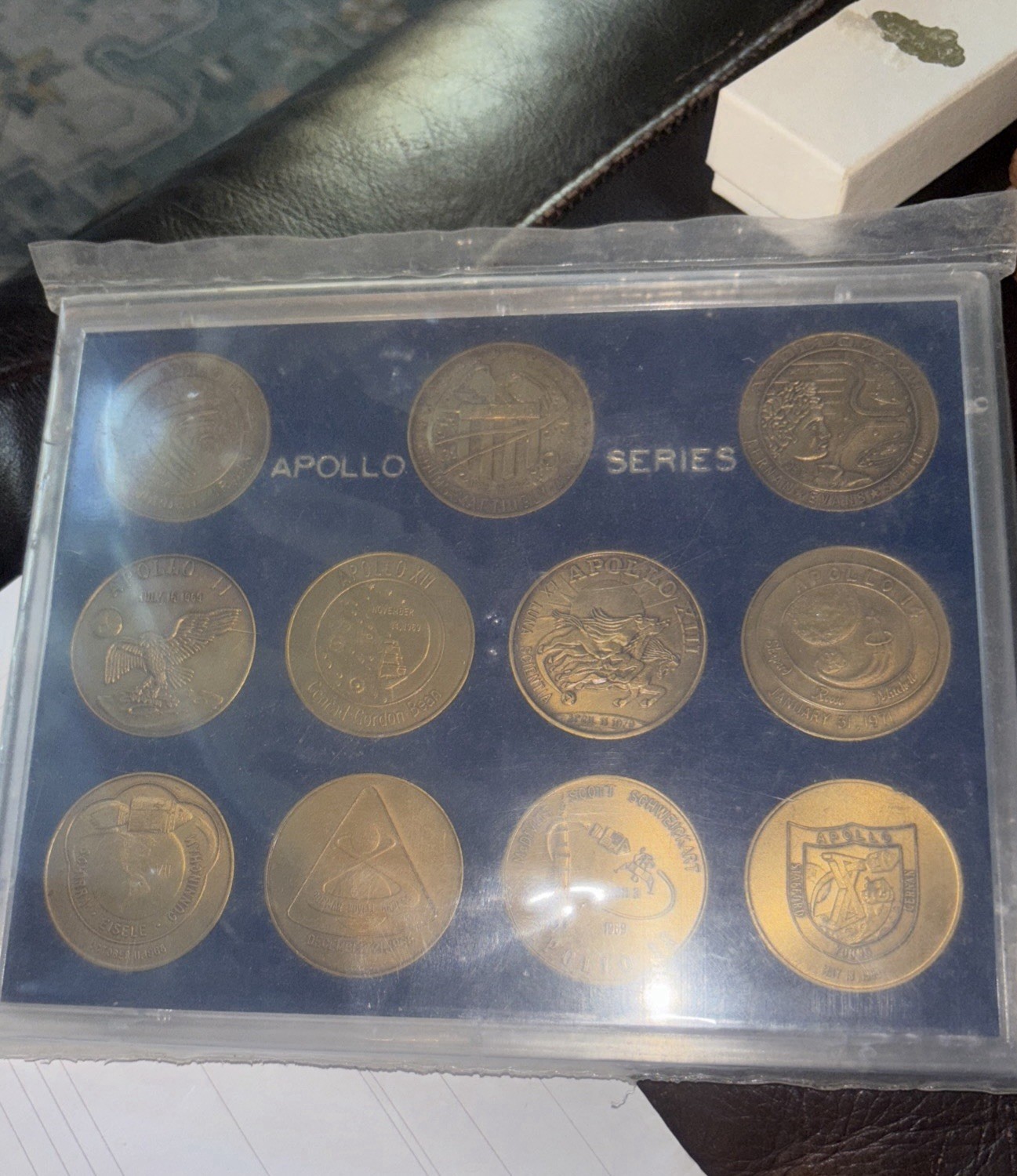 USA Apollo Series Crew Emblems Collector's Sealed Set Of 11 Coins Medallions