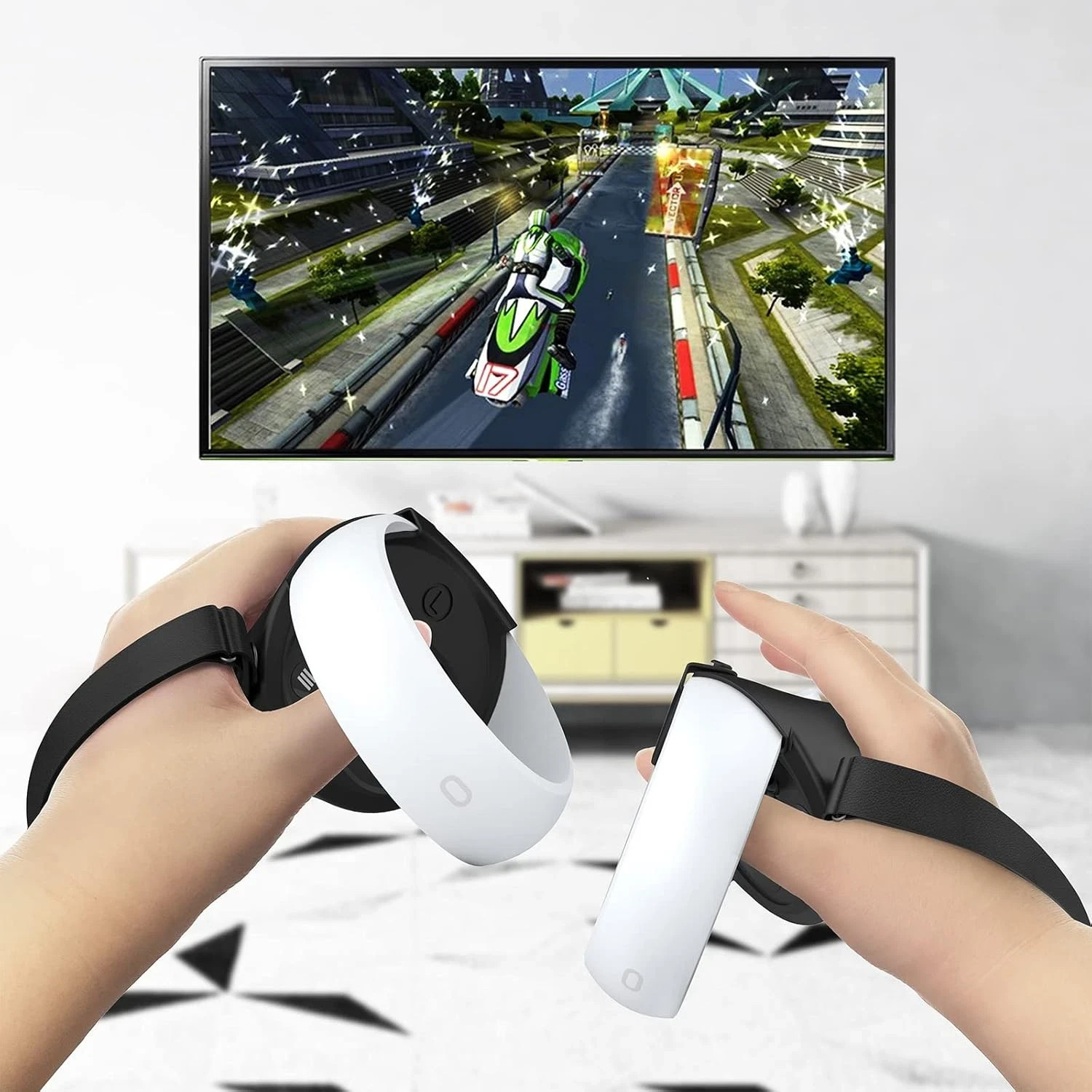 Oculus Quest 2 Controllers Grip Cover Set with Strap Also fits Pimax Controllers