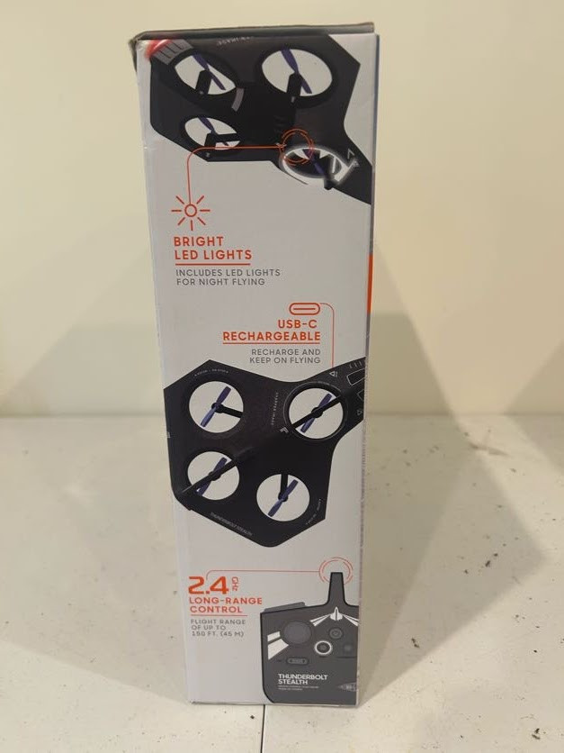 Sharper Image Thunderbolt Stealth Drone Gyro-Fly Rechargeable With Flight Assist