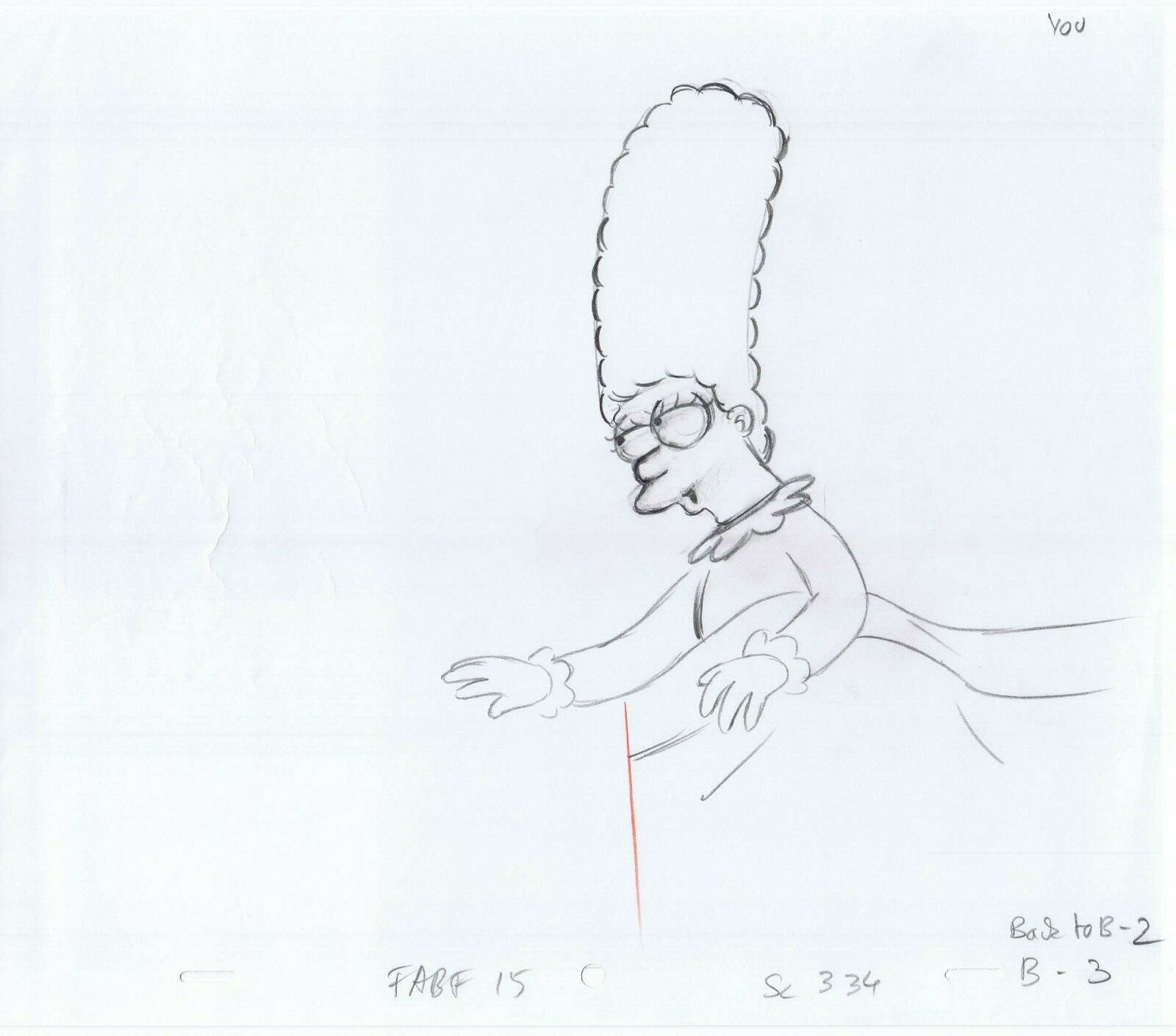 Simpsons Marge 2004 Original Art w/COA Animation Production Pencils FABF15 B-3
