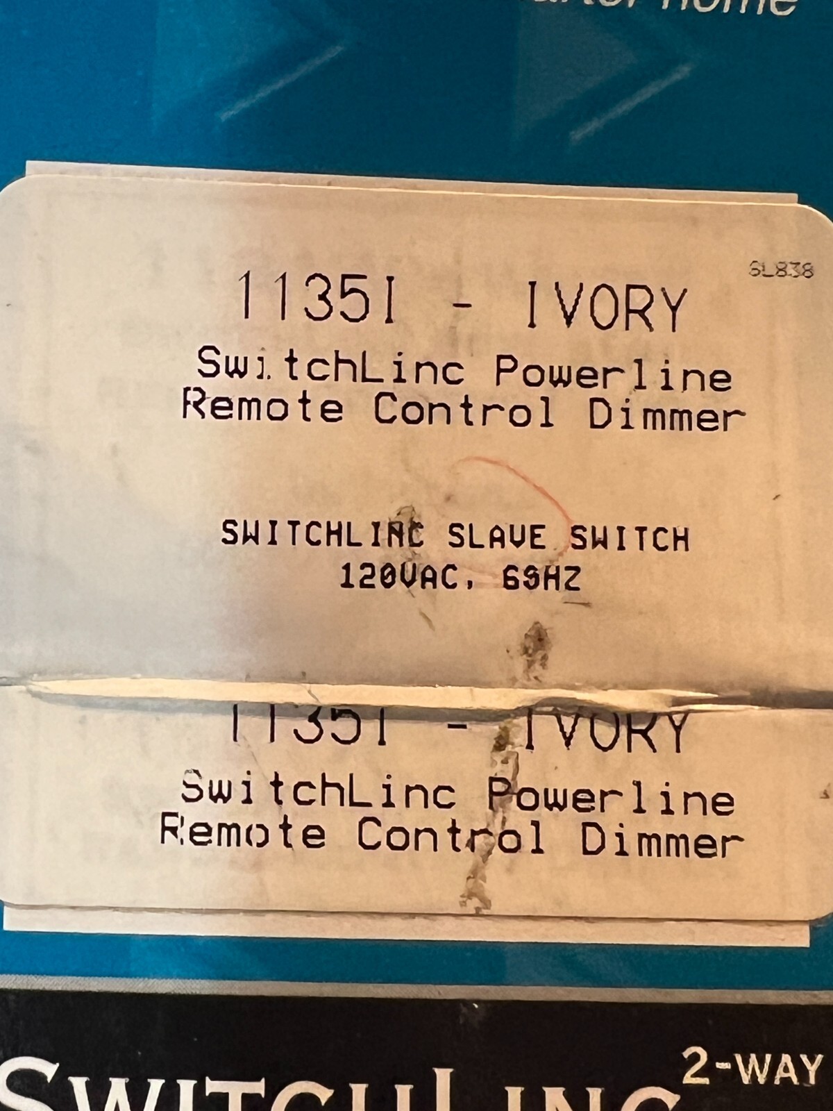 SwitchLinc 2-Way Powerline Remote Control Dimmer (Faceplate Not Included) IVORY