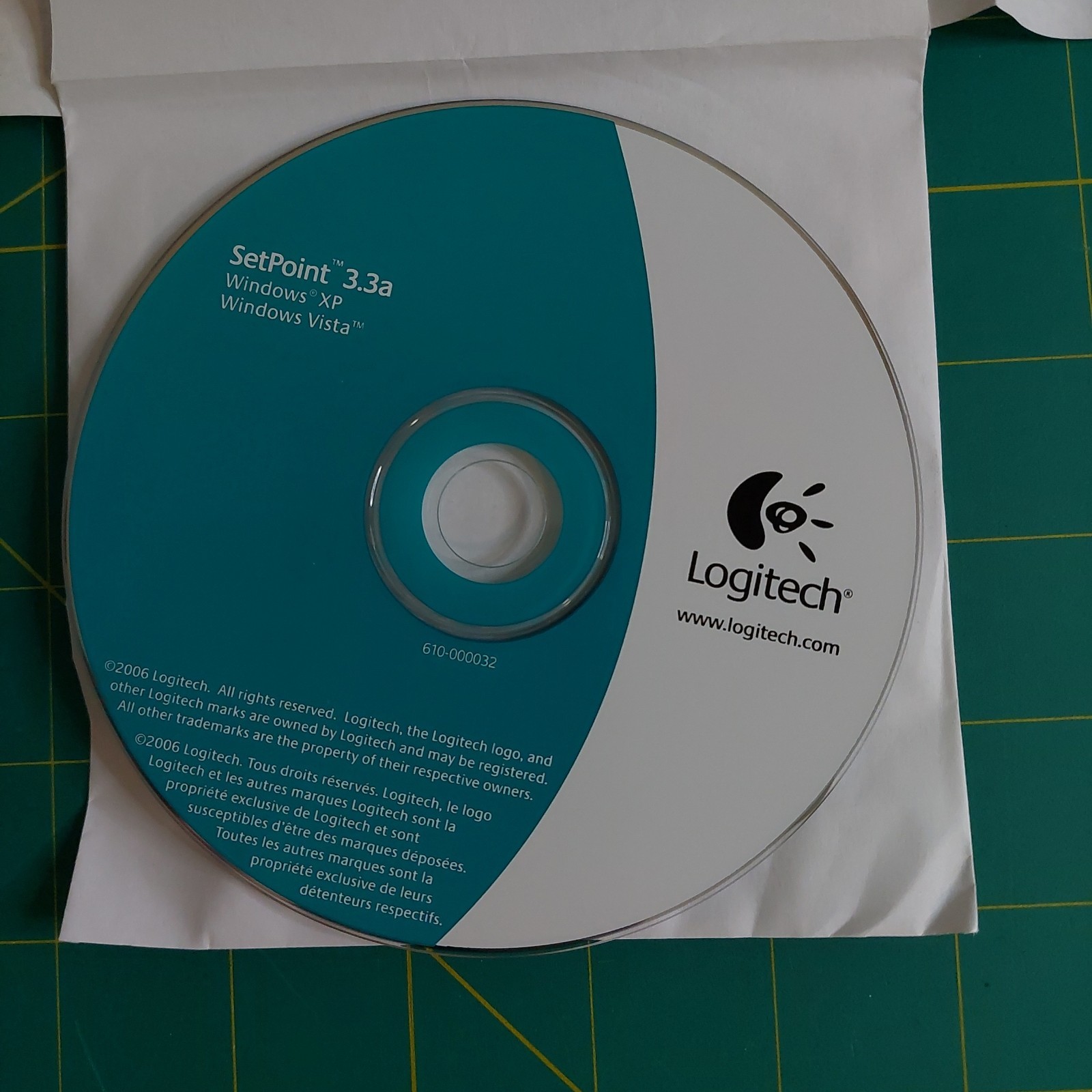Logitech Setpoint 3.3a CD (XP Vista) New Disc and Pamphlet