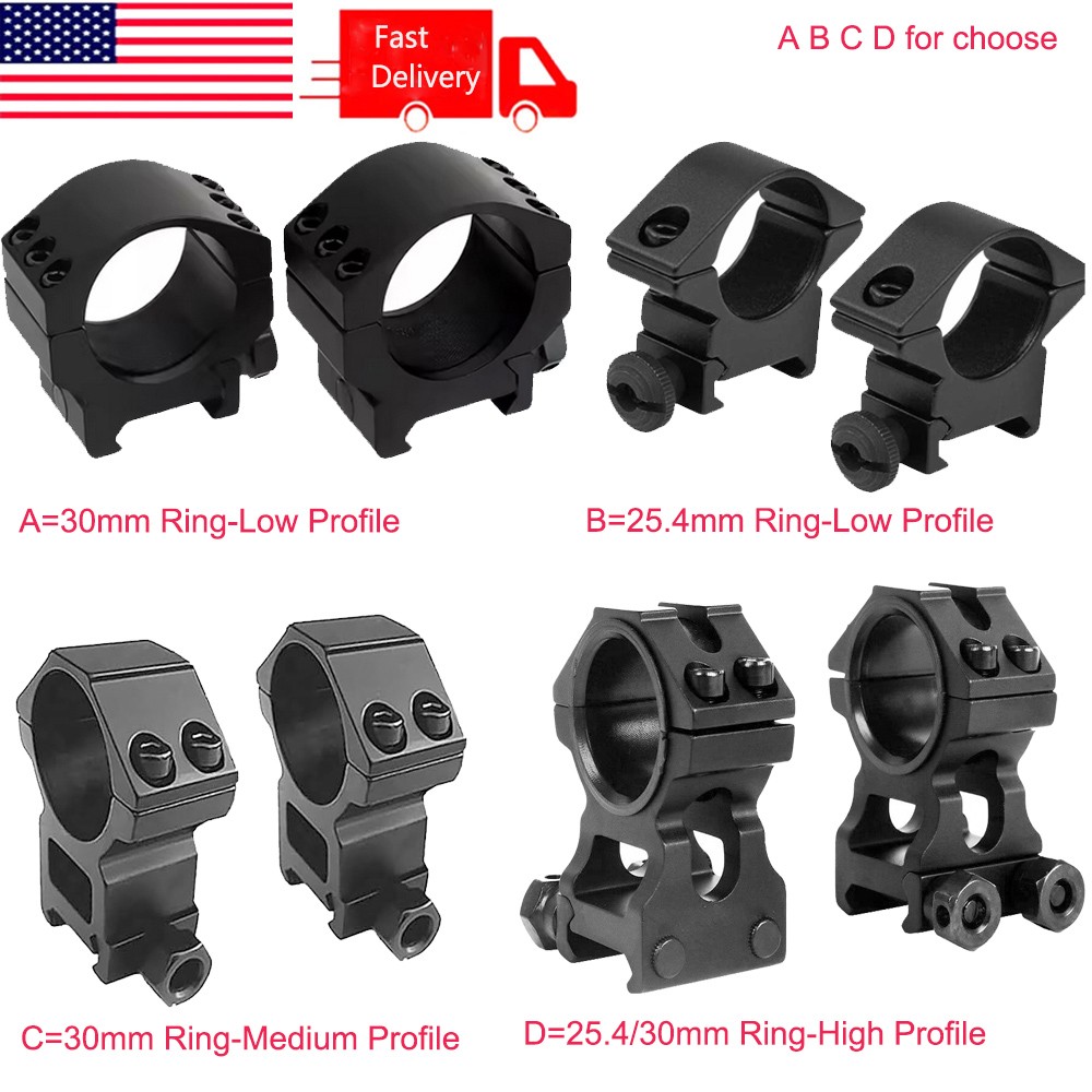 25.4mm/30mm Ring Scope Low/Medium/High Profile Mount Base for Picatinny Rail