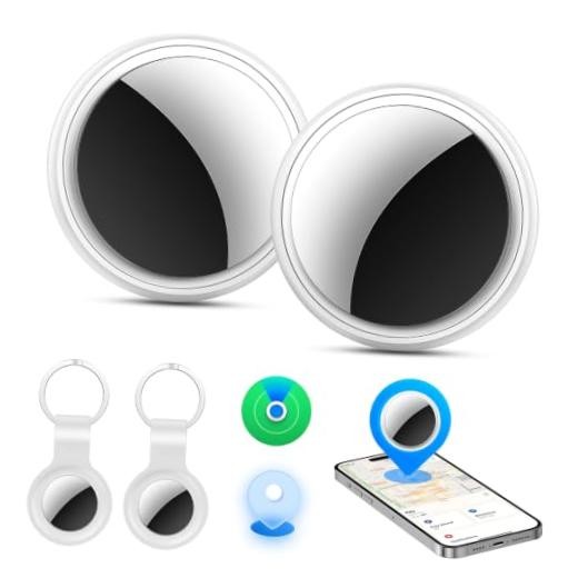 Air Tracker Tag-2 Pack, Smart Item Tags [Apple MFi Certified] | With Silver