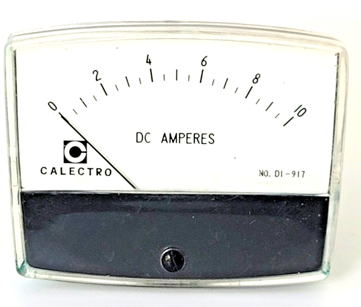 CB55: Vintage Calectro DC Ammeter Panel Meter 0–10 Amps Model DI-917 Japan Works